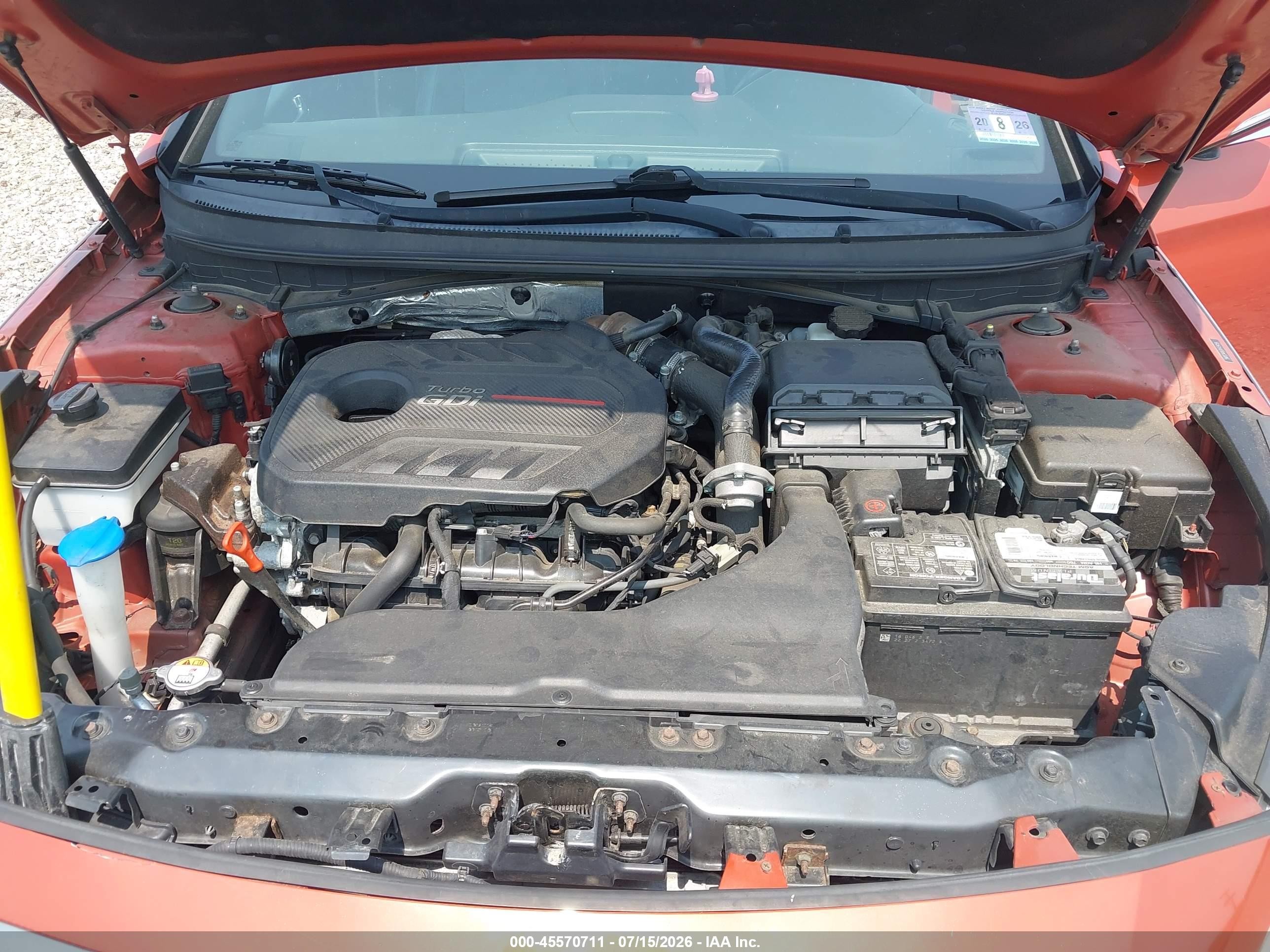 2015 Hyundai Sonata Limited 2.0t Orange vin: 5NPE34AB3FH134159