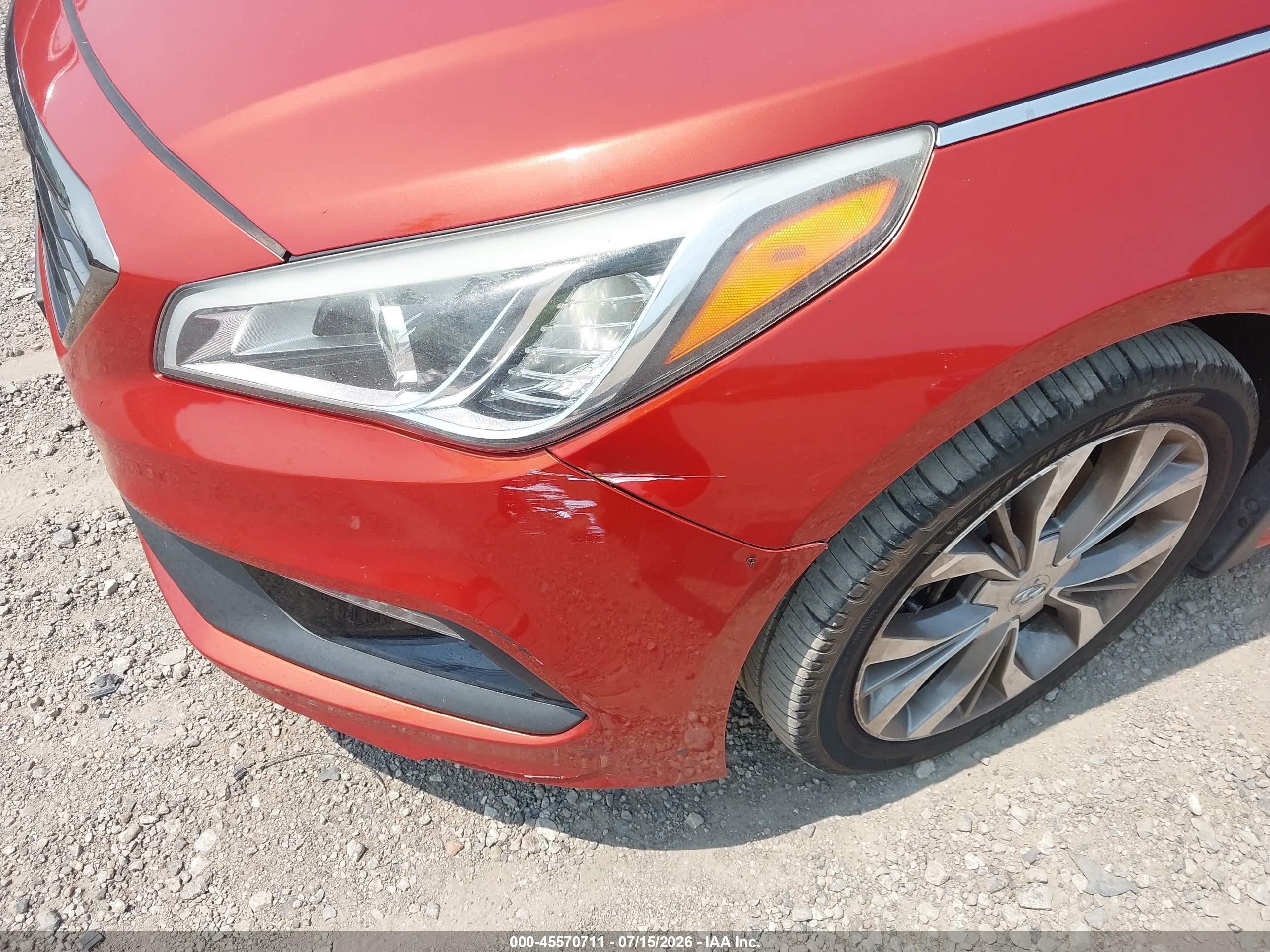 2015 Hyundai Sonata Limited 2.0t Orange vin: 5NPE34AB3FH134159