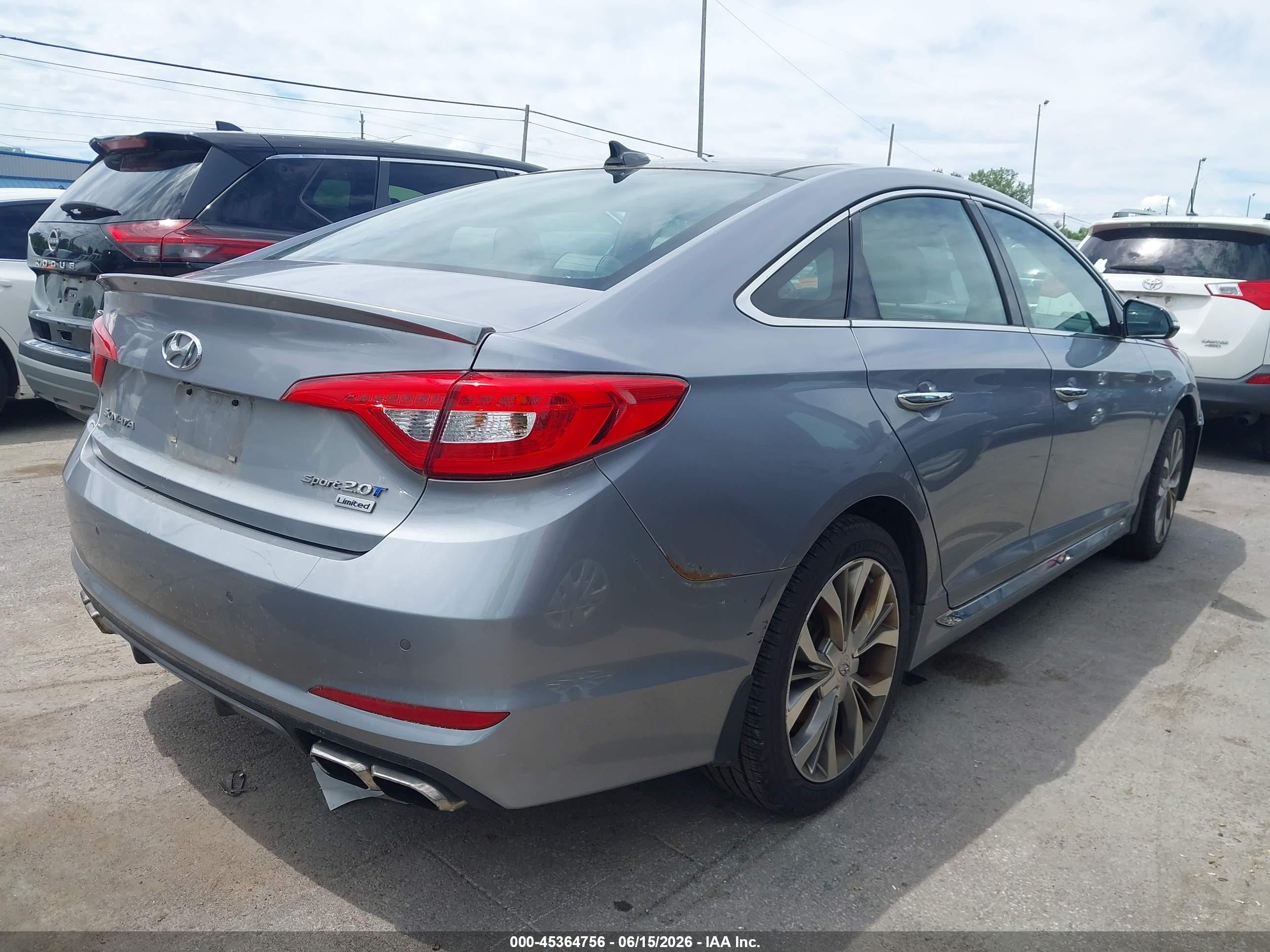 2015 Hyundai Sonata Limited 2.0t Silver vin: 5NPE34AB3FH145100
