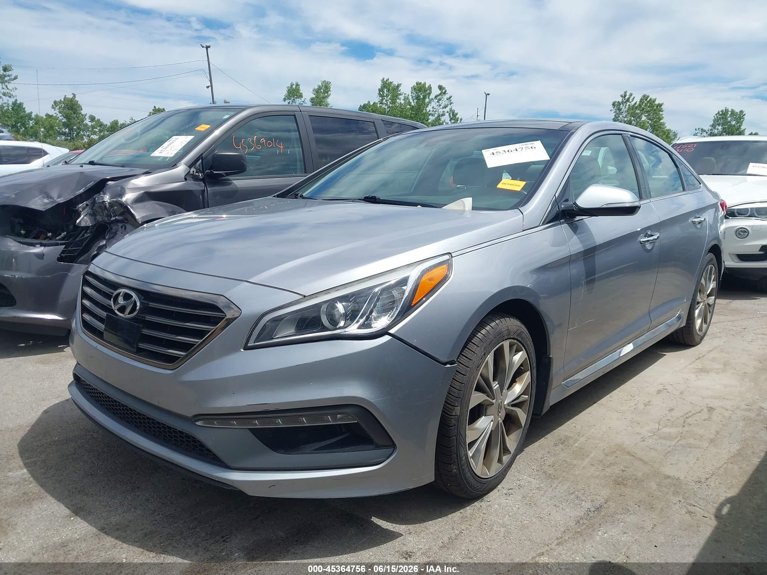 2015 Hyundai Sonata Limited 2.0t Silver vin: 5NPE34AB3FH145100