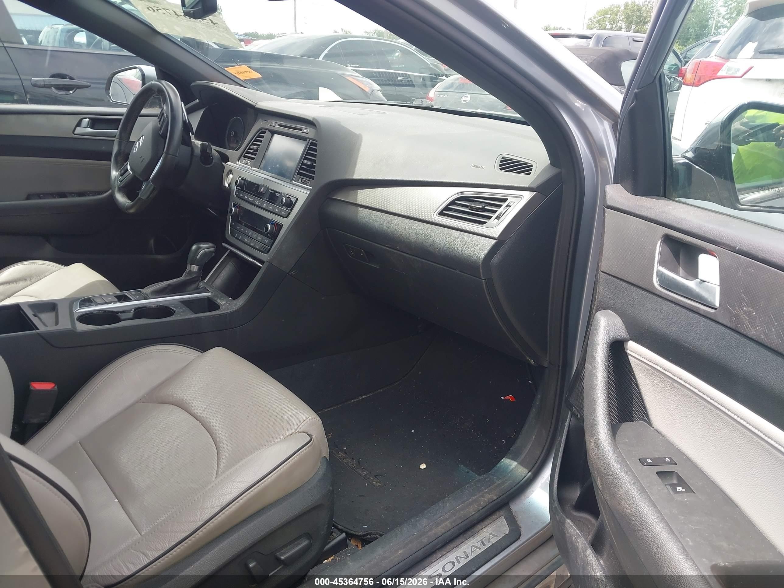2015 Hyundai Sonata Limited 2.0t Silver vin: 5NPE34AB3FH145100