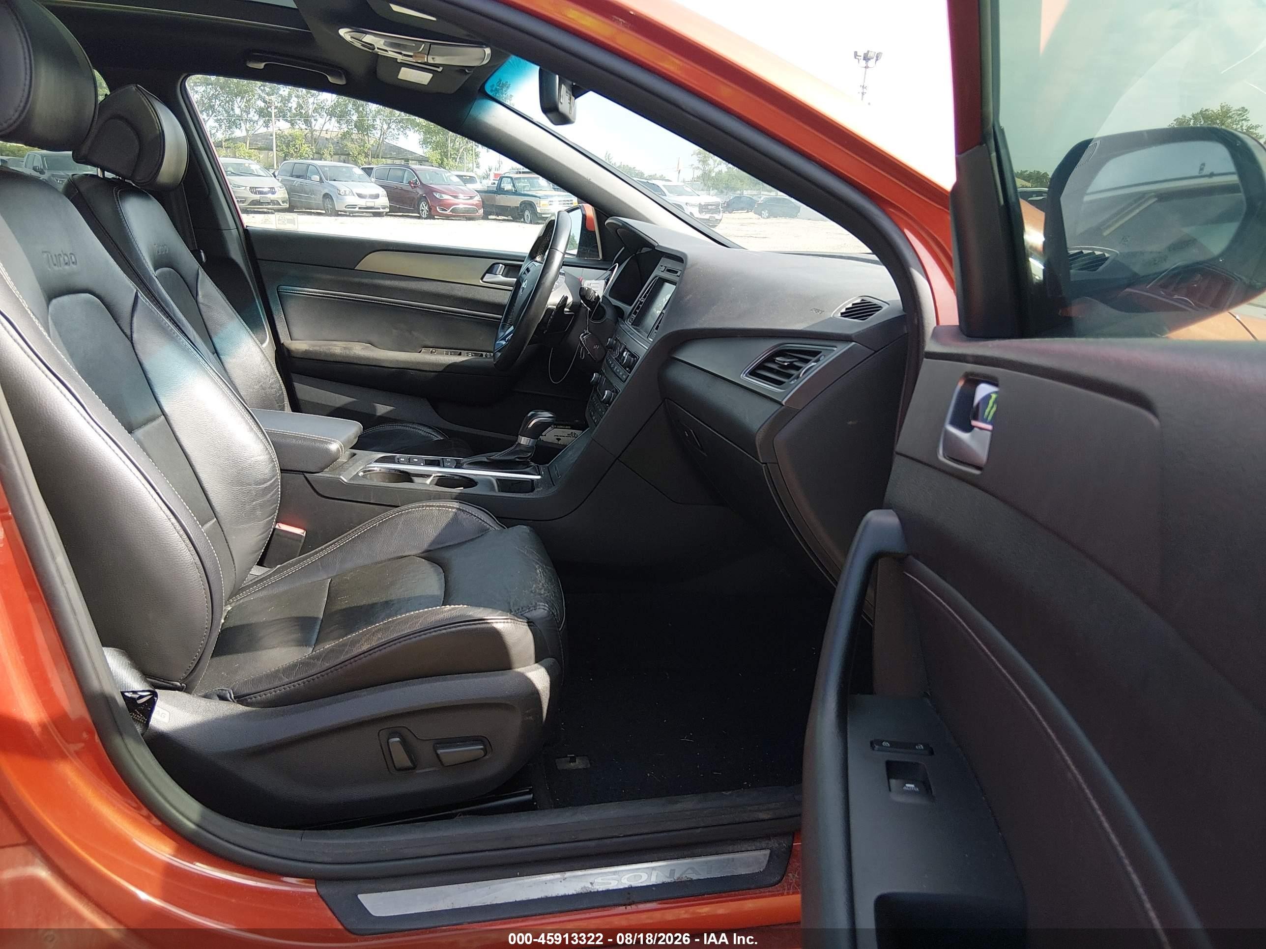 2015 Hyundai Sonata Limited 2.0t Orange vin: 5NPE34AB3FH145209