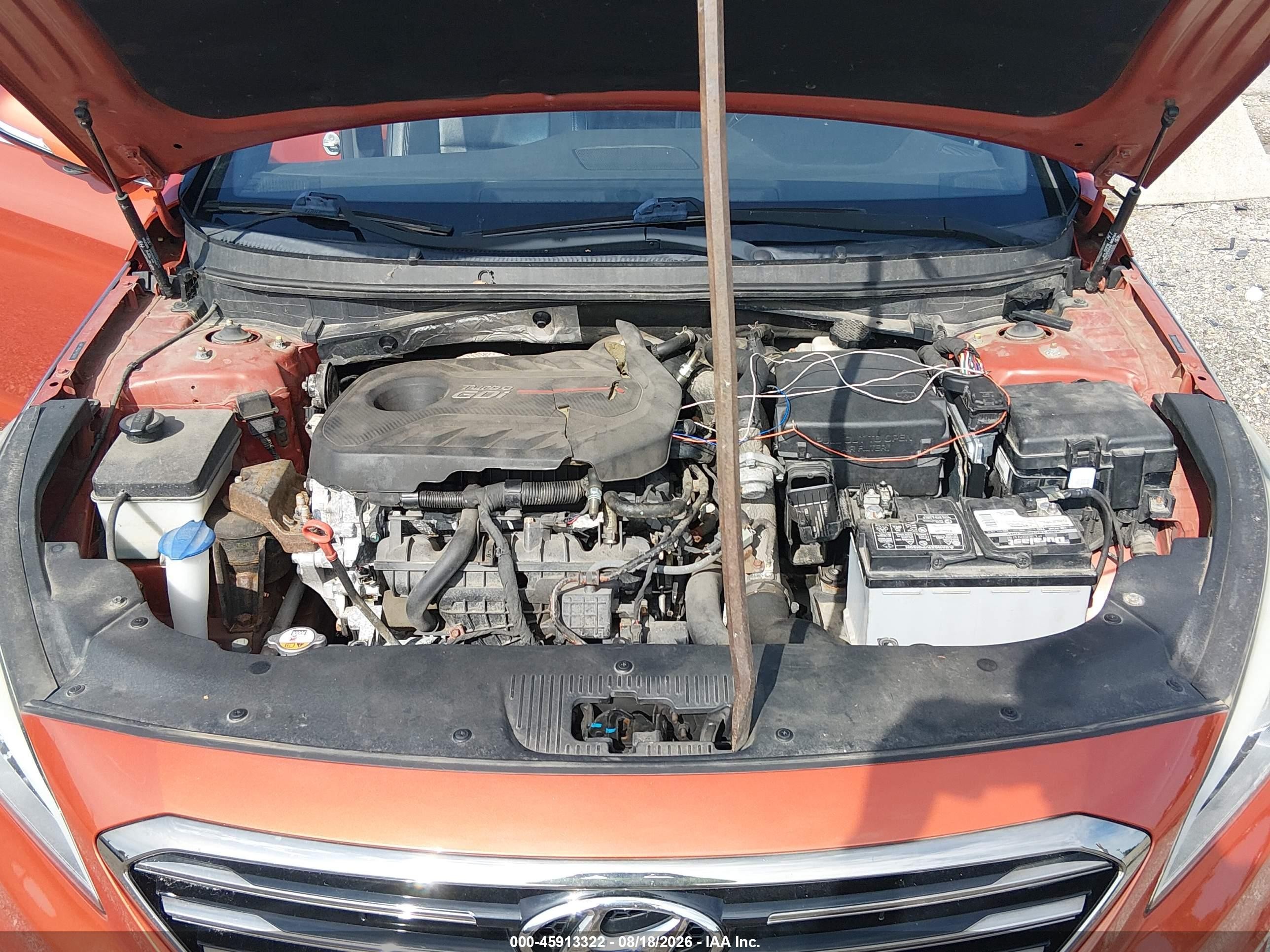 2015 Hyundai Sonata Limited 2.0t Orange vin: 5NPE34AB3FH145209