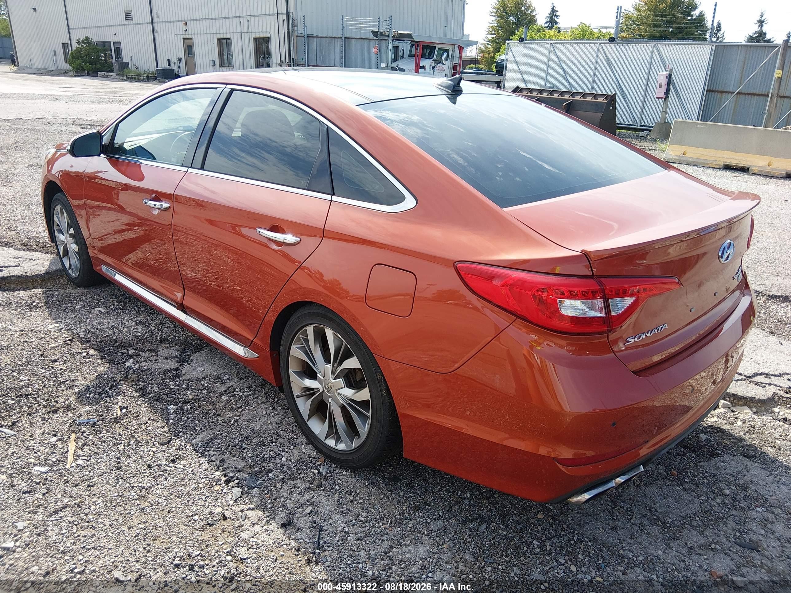 2015 Hyundai Sonata Limited 2.0t Orange vin: 5NPE34AB3FH145209