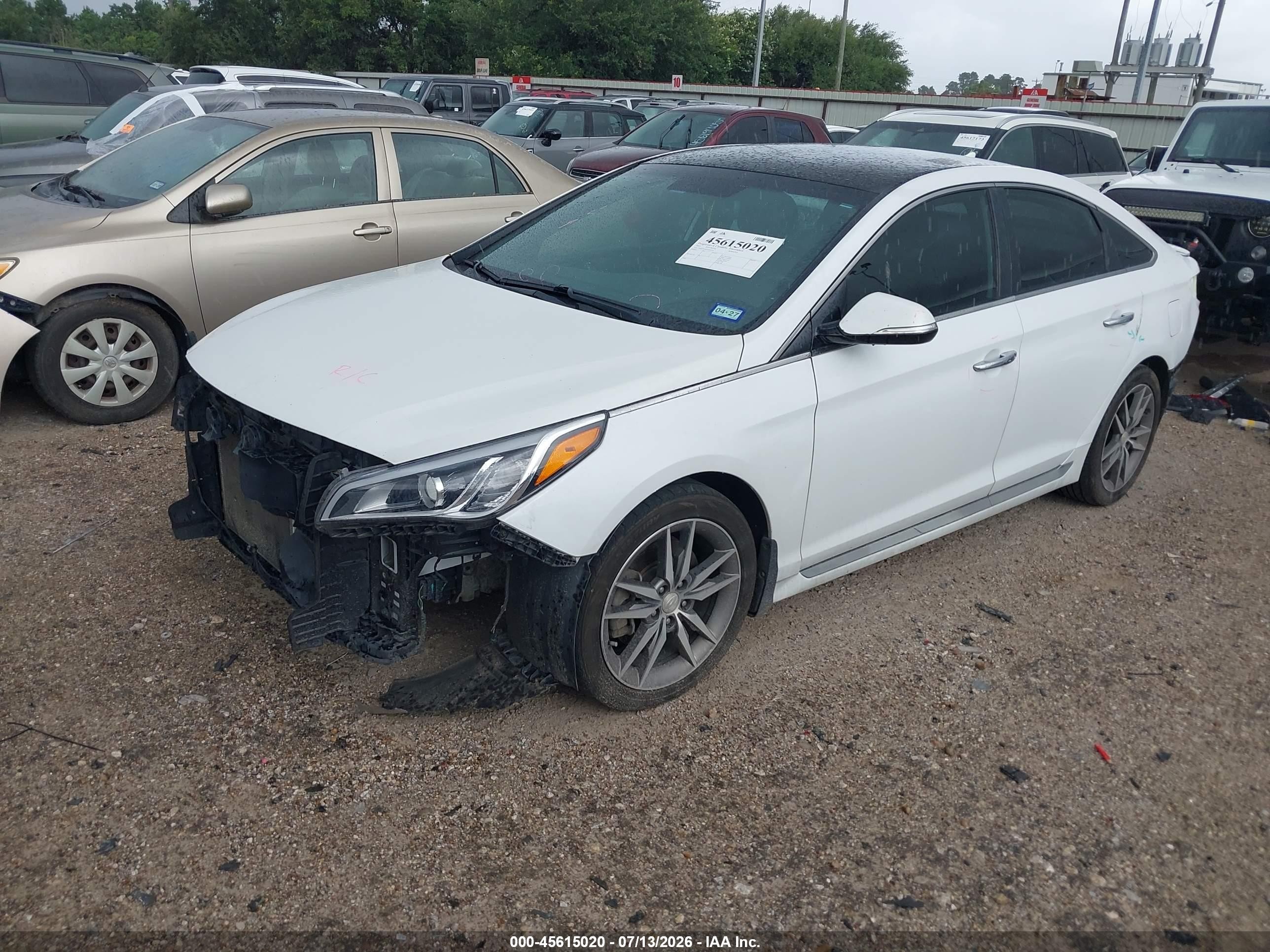 2015 Hyundai Sonata Sport 2.0t Белый vin: 5NPE34AB3FH162334