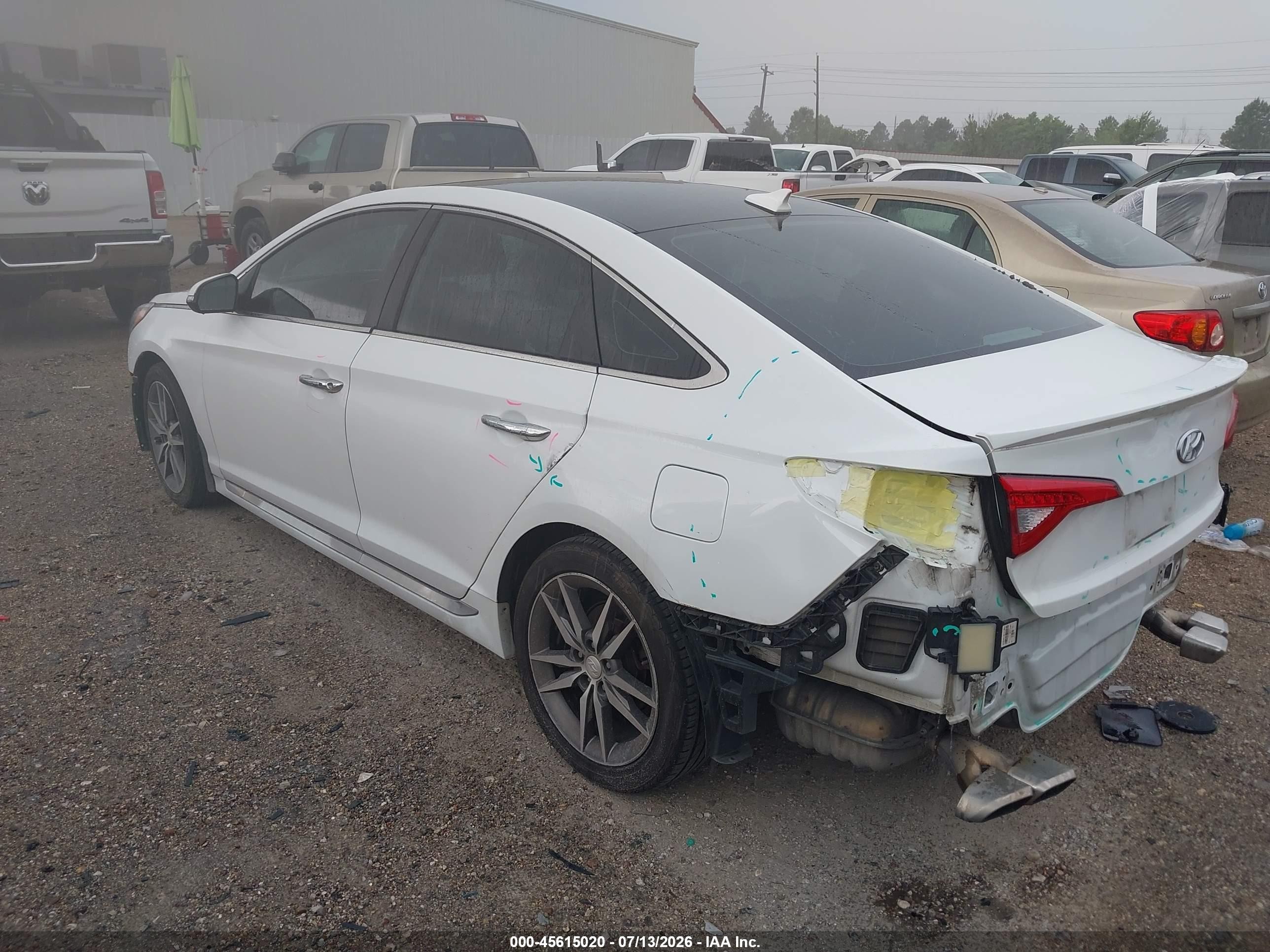 2015 Hyundai Sonata Sport 2.0t Белый vin: 5NPE34AB3FH162334