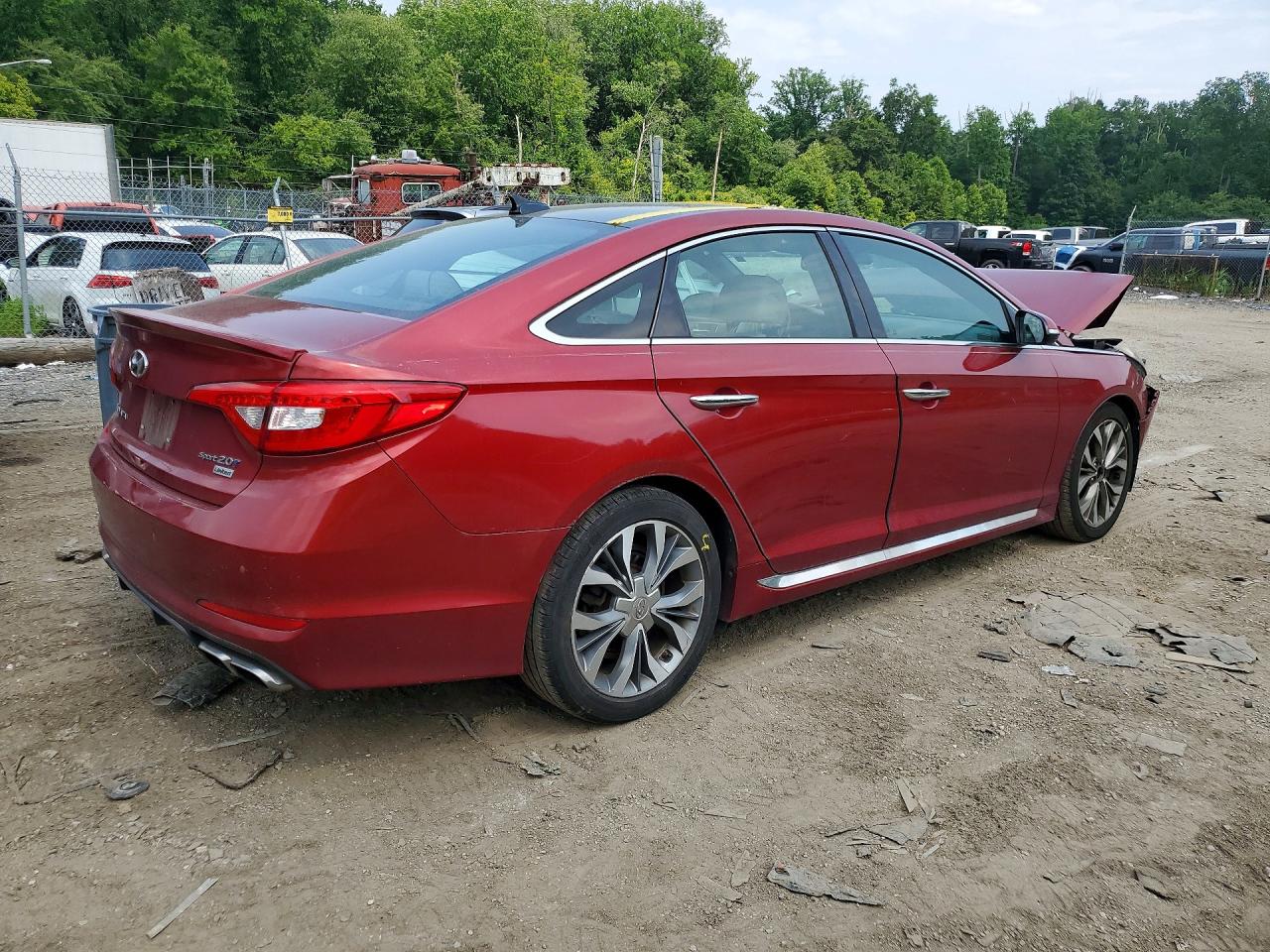 2015 Hyundai Sonata Limited 2.0t Red vin: 5NPE34AB3FH182633