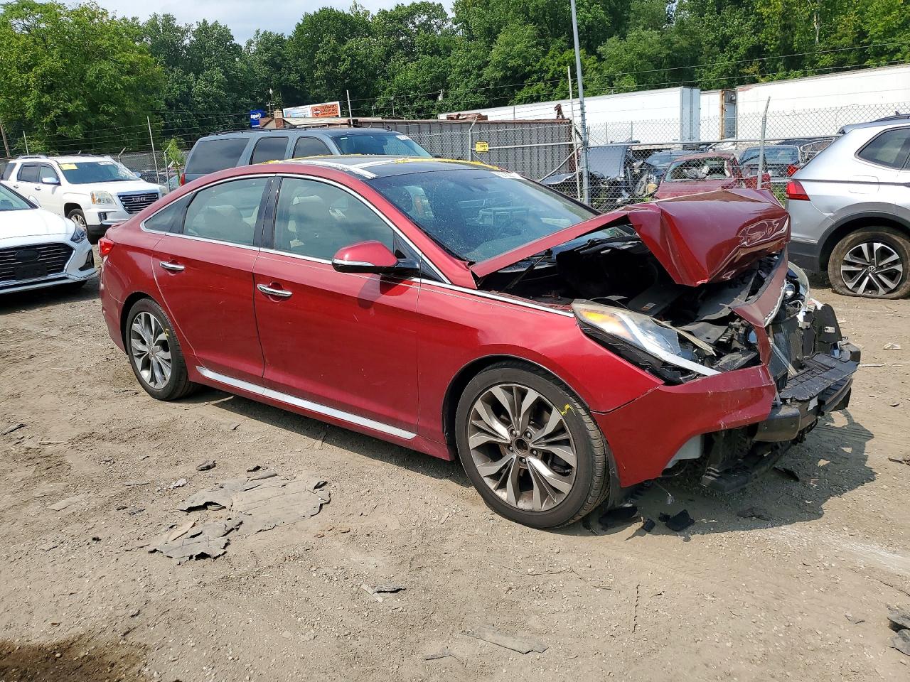 2015 Hyundai Sonata Limited 2.0t Red vin: 5NPE34AB3FH182633