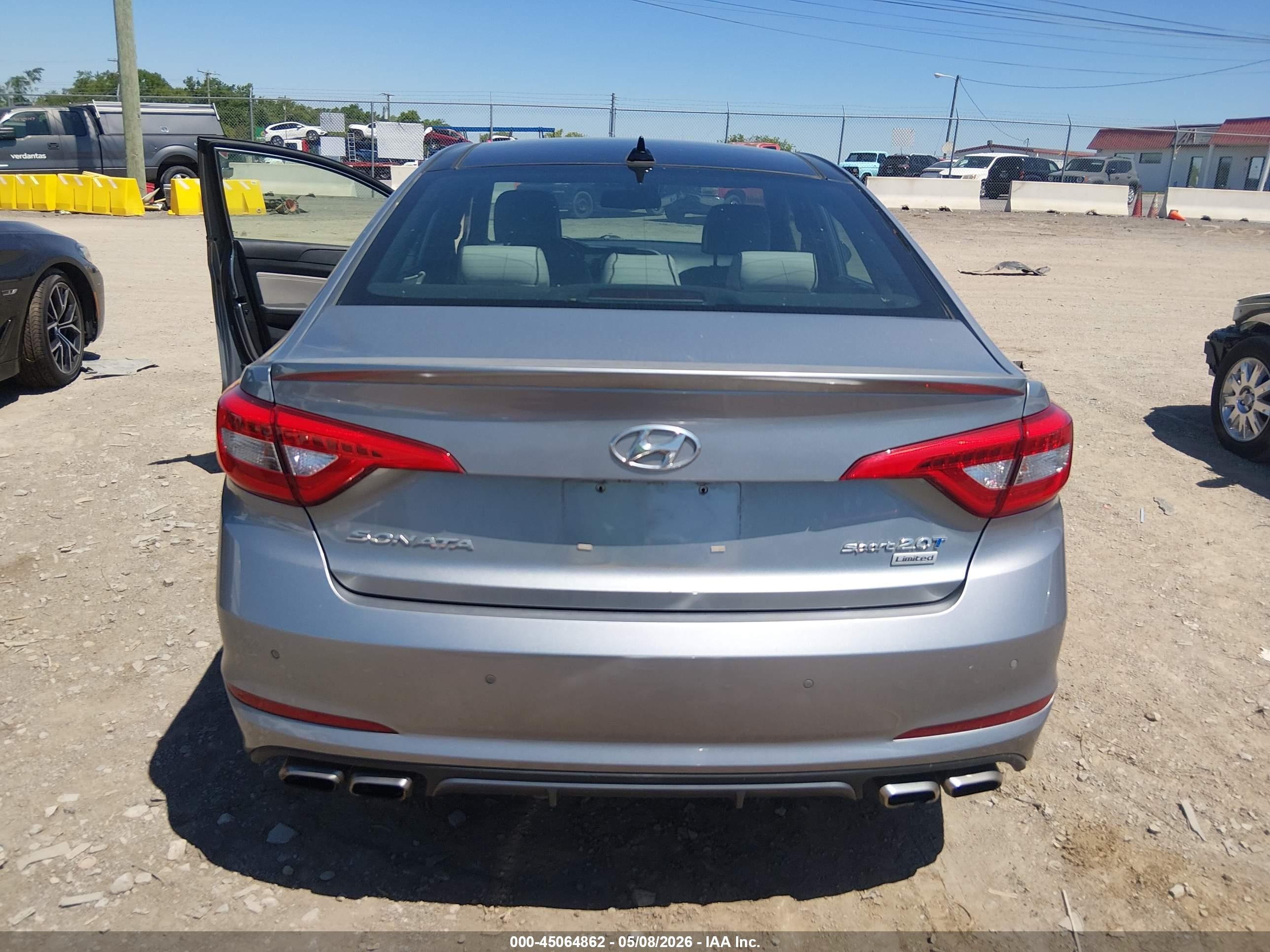 2015 Hyundai Sonata Limited 2.0t Gray vin: 5NPE34AB3FH210544