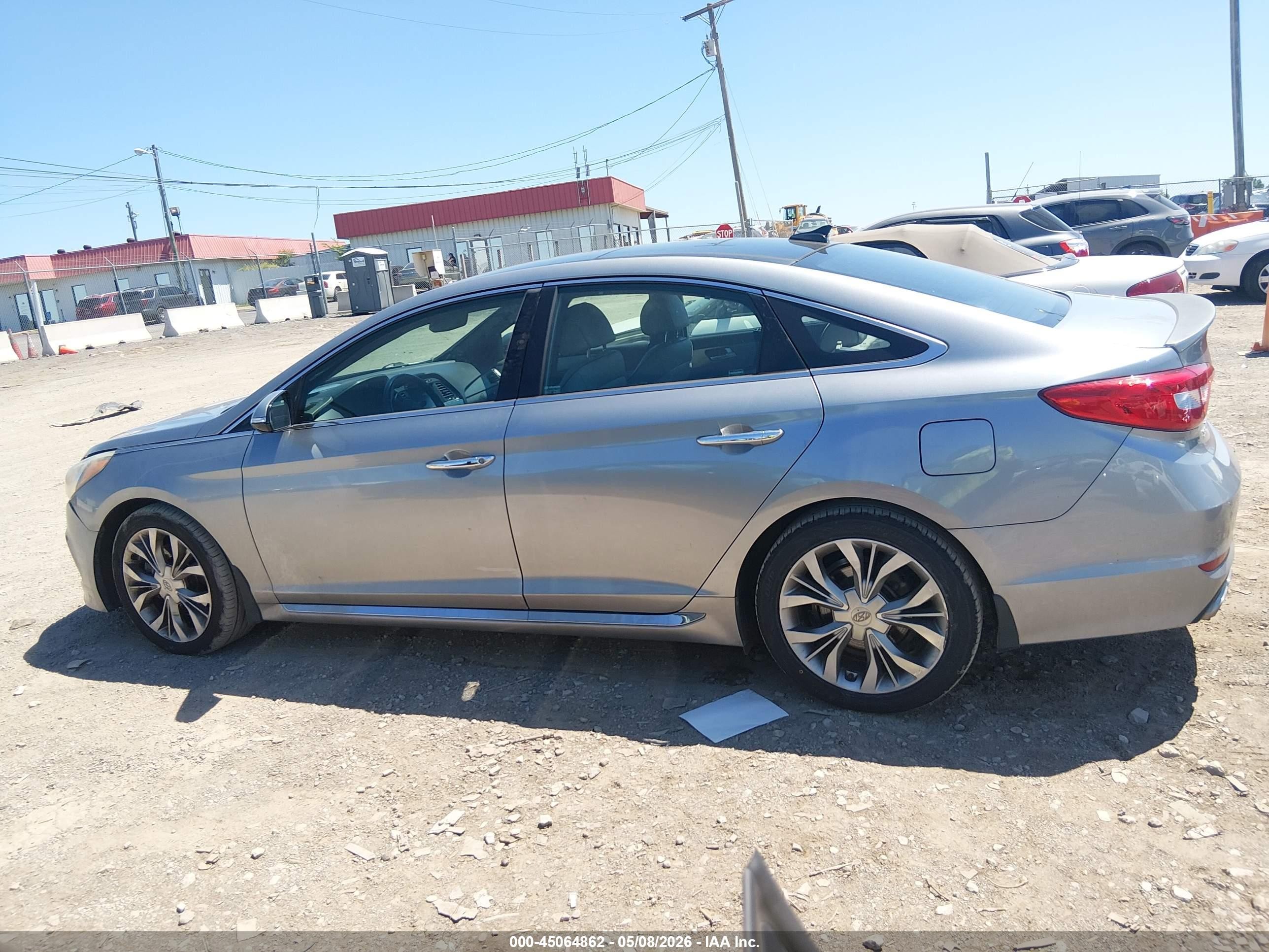 2015 Hyundai Sonata Limited 2.0t Gray vin: 5NPE34AB3FH210544