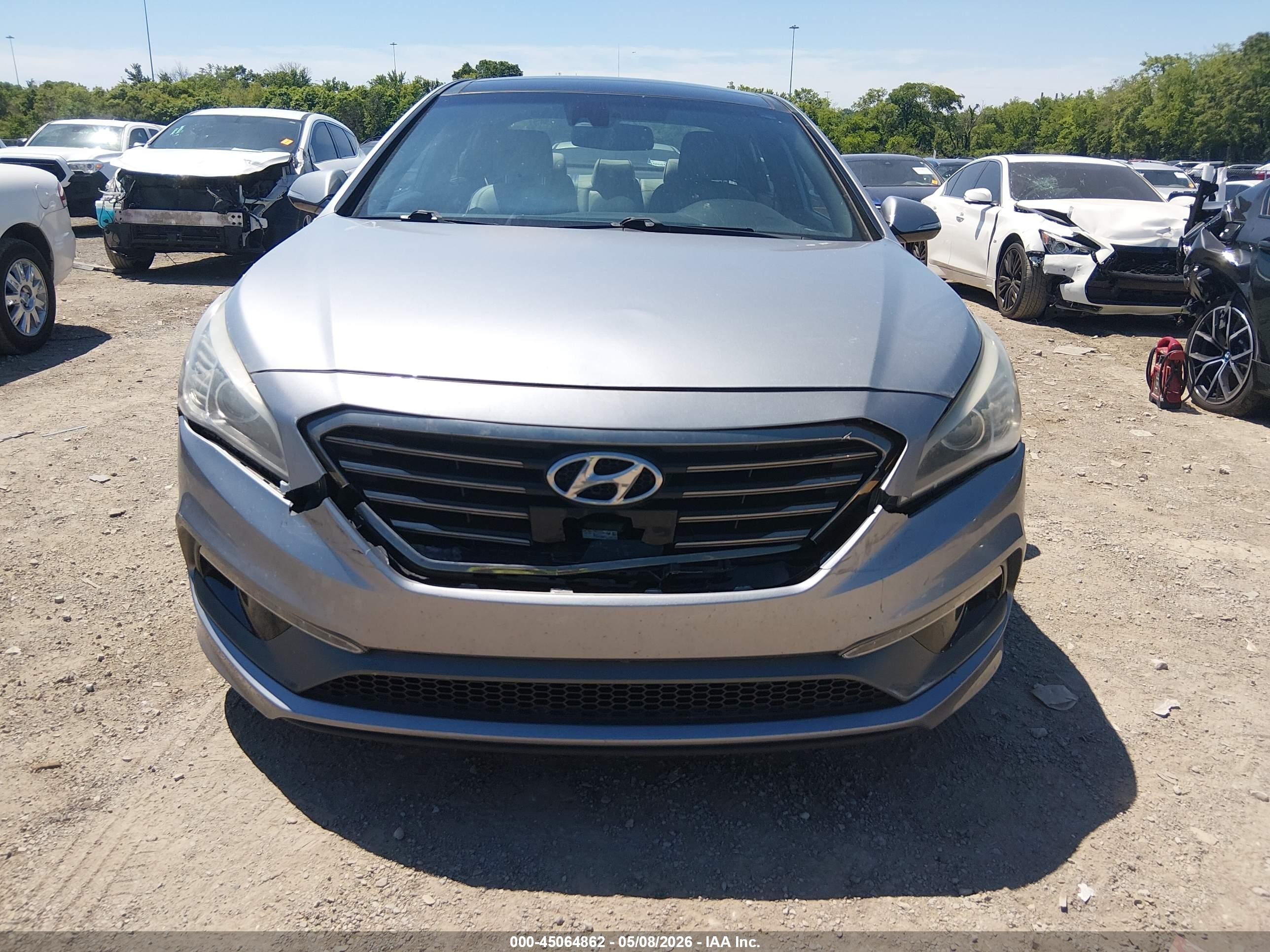 2015 Hyundai Sonata Limited 2.0t Gray vin: 5NPE34AB3FH210544