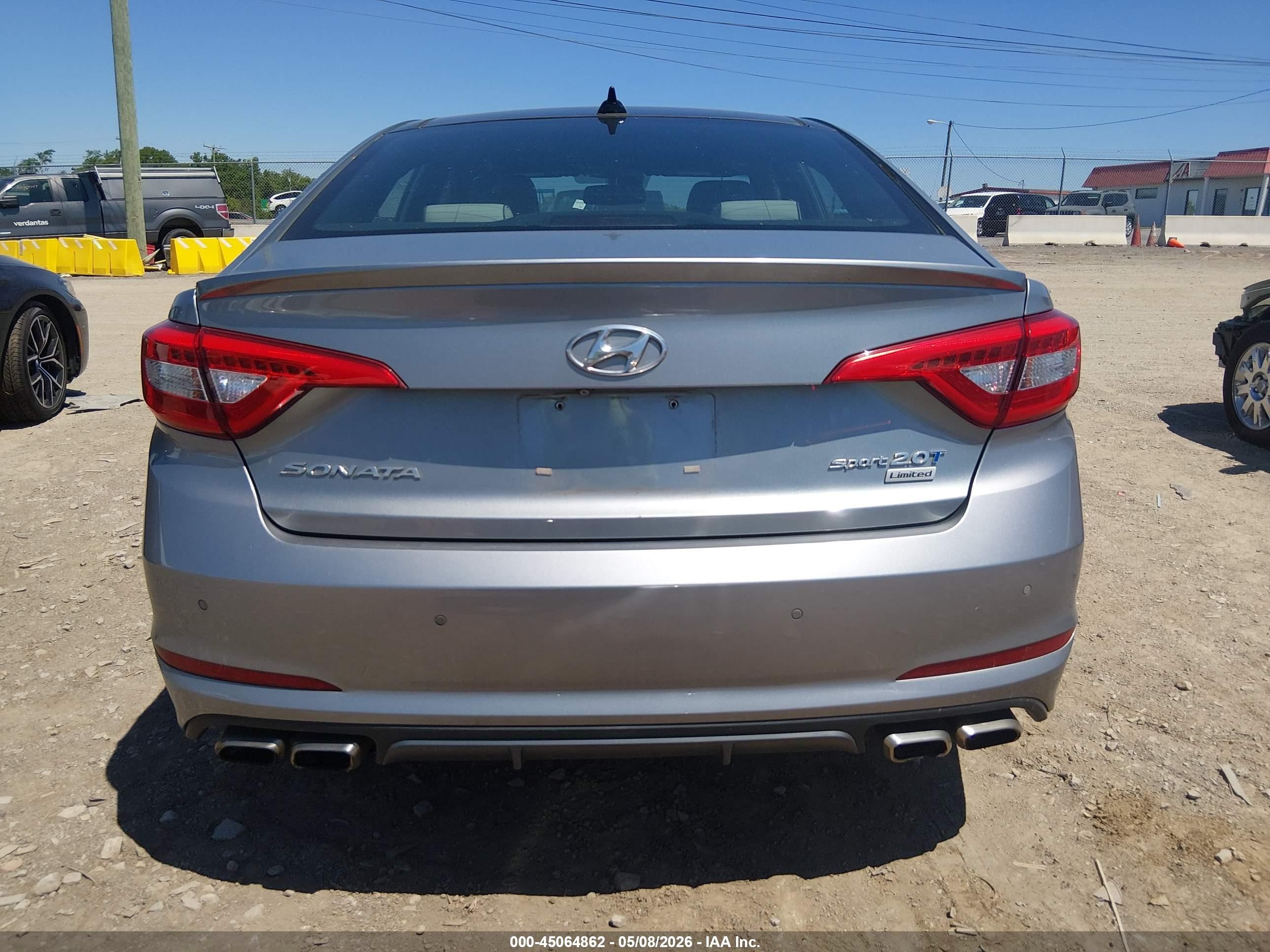 2015 Hyundai Sonata Limited 2.0t Gray vin: 5NPE34AB3FH210544