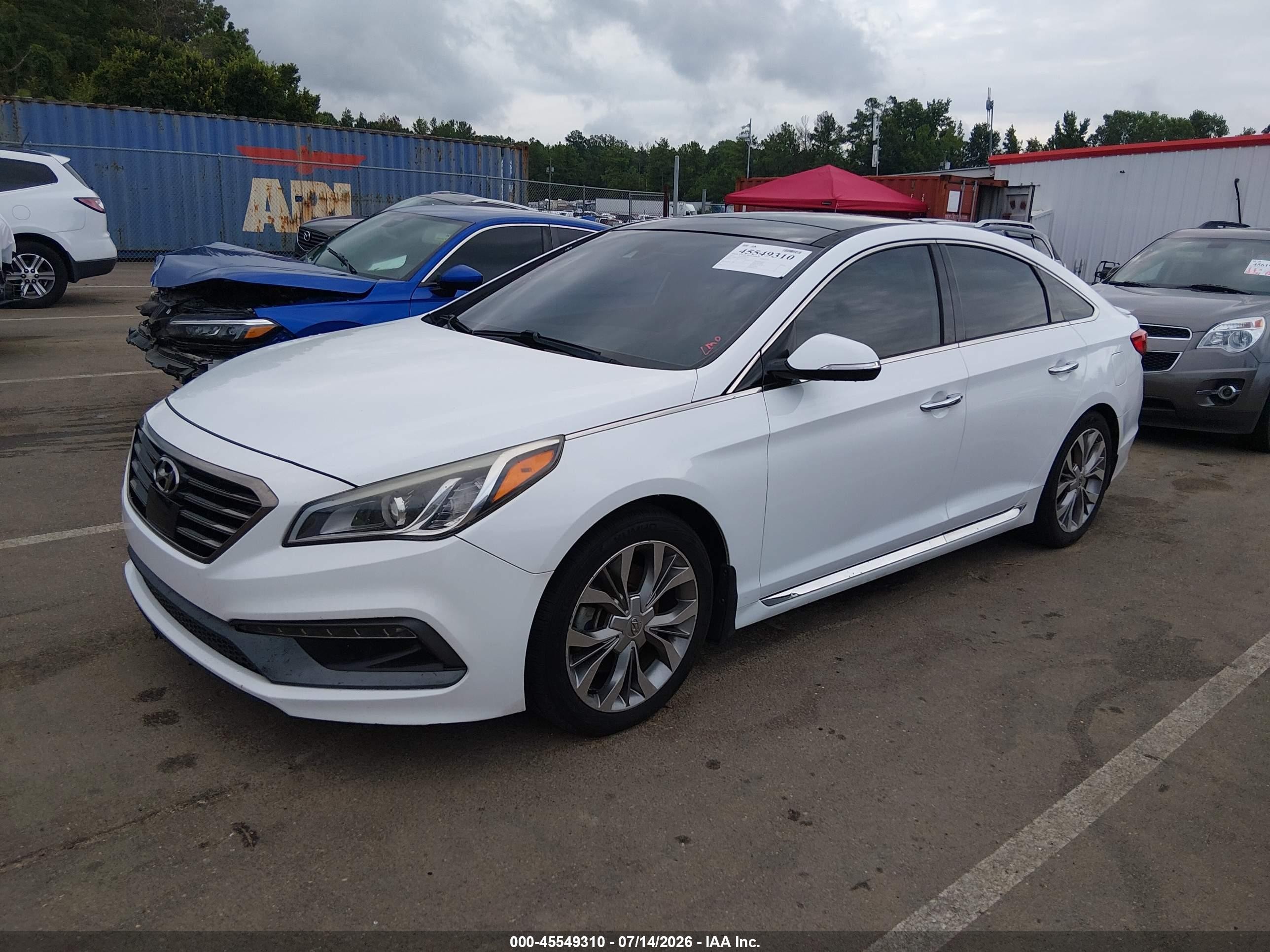 2015 Hyundai Sonata Limited 2.0t White vin: 5NPE34AB3FH247500