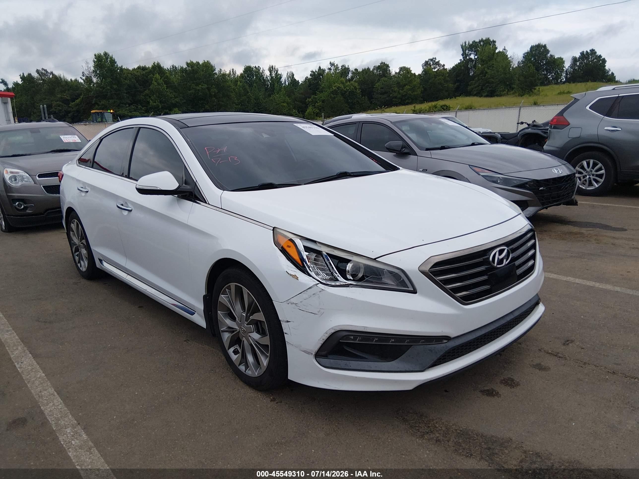 2015 Hyundai Sonata Limited 2.0t White vin: 5NPE34AB3FH247500