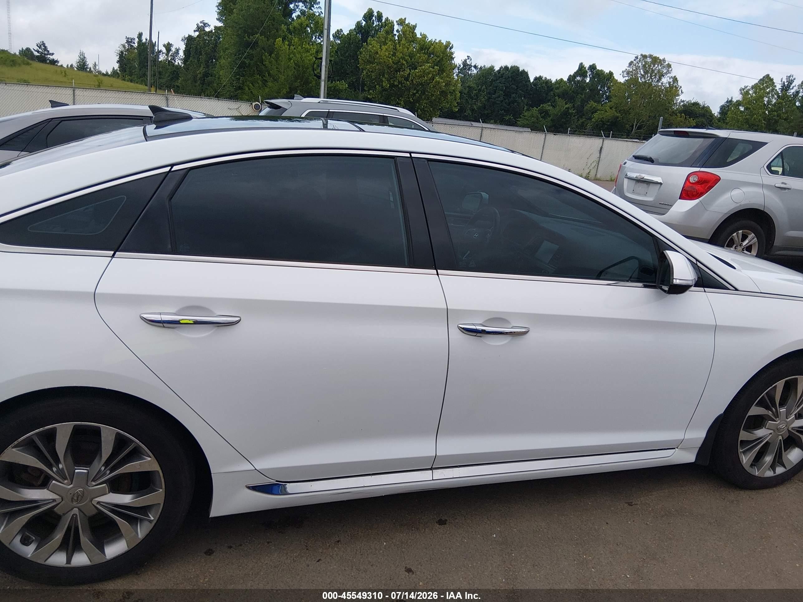 2015 Hyundai Sonata Limited 2.0t White vin: 5NPE34AB3FH247500