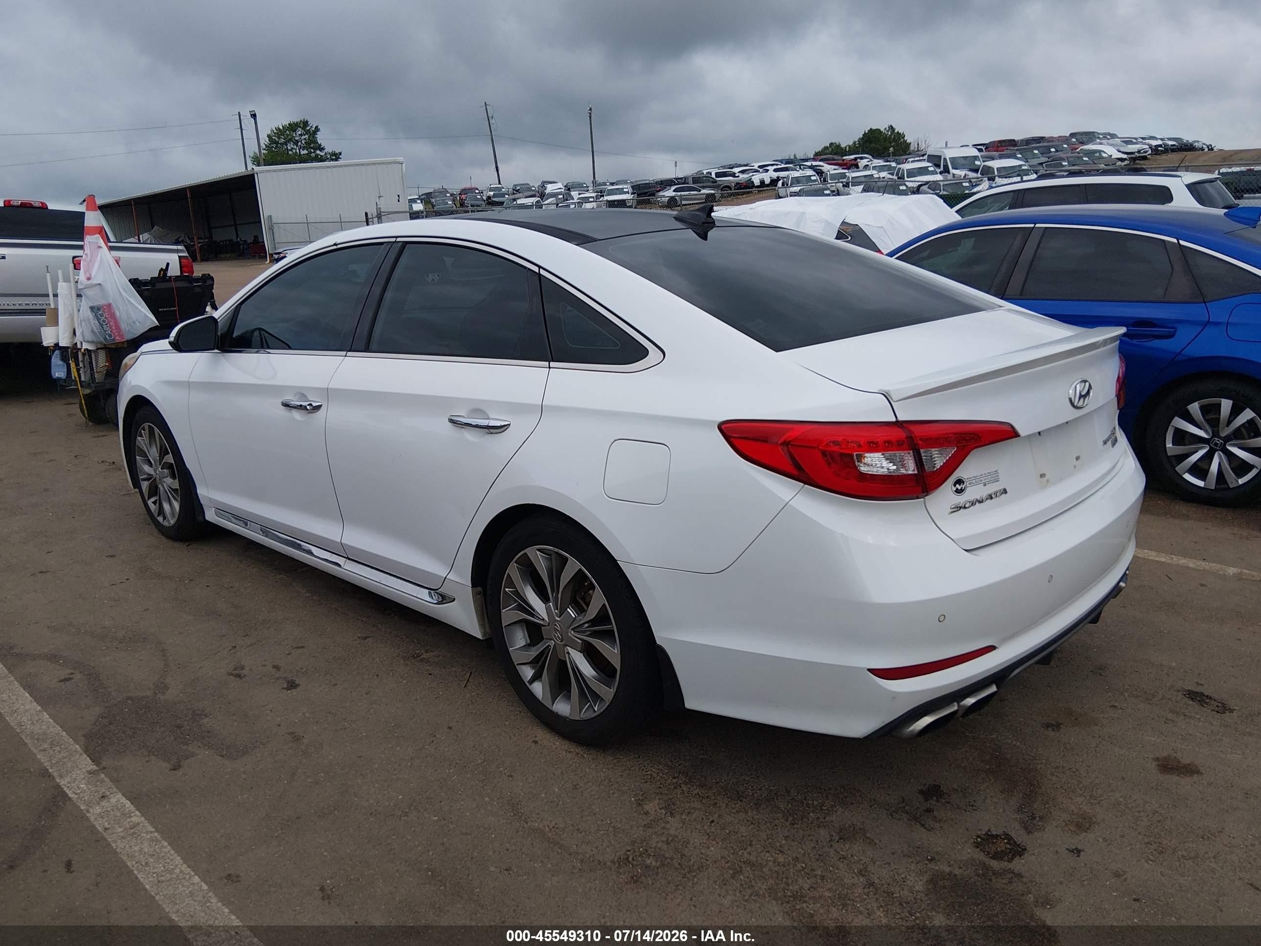 2015 Hyundai Sonata Limited 2.0t White vin: 5NPE34AB3FH247500