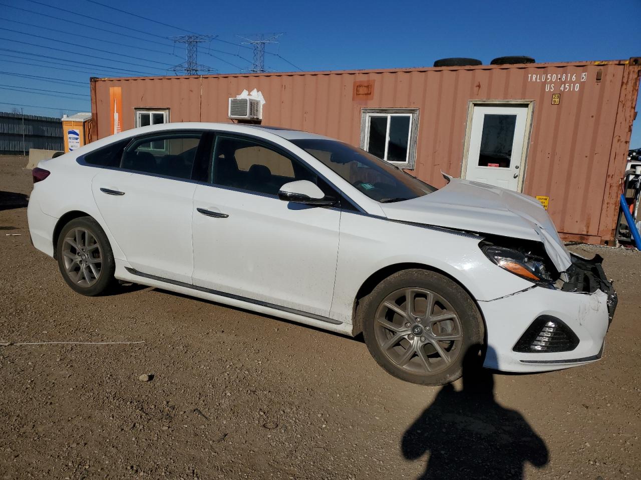 2018 Hyundai Sonata Sport White vin: 5NPE34AB3JH693901