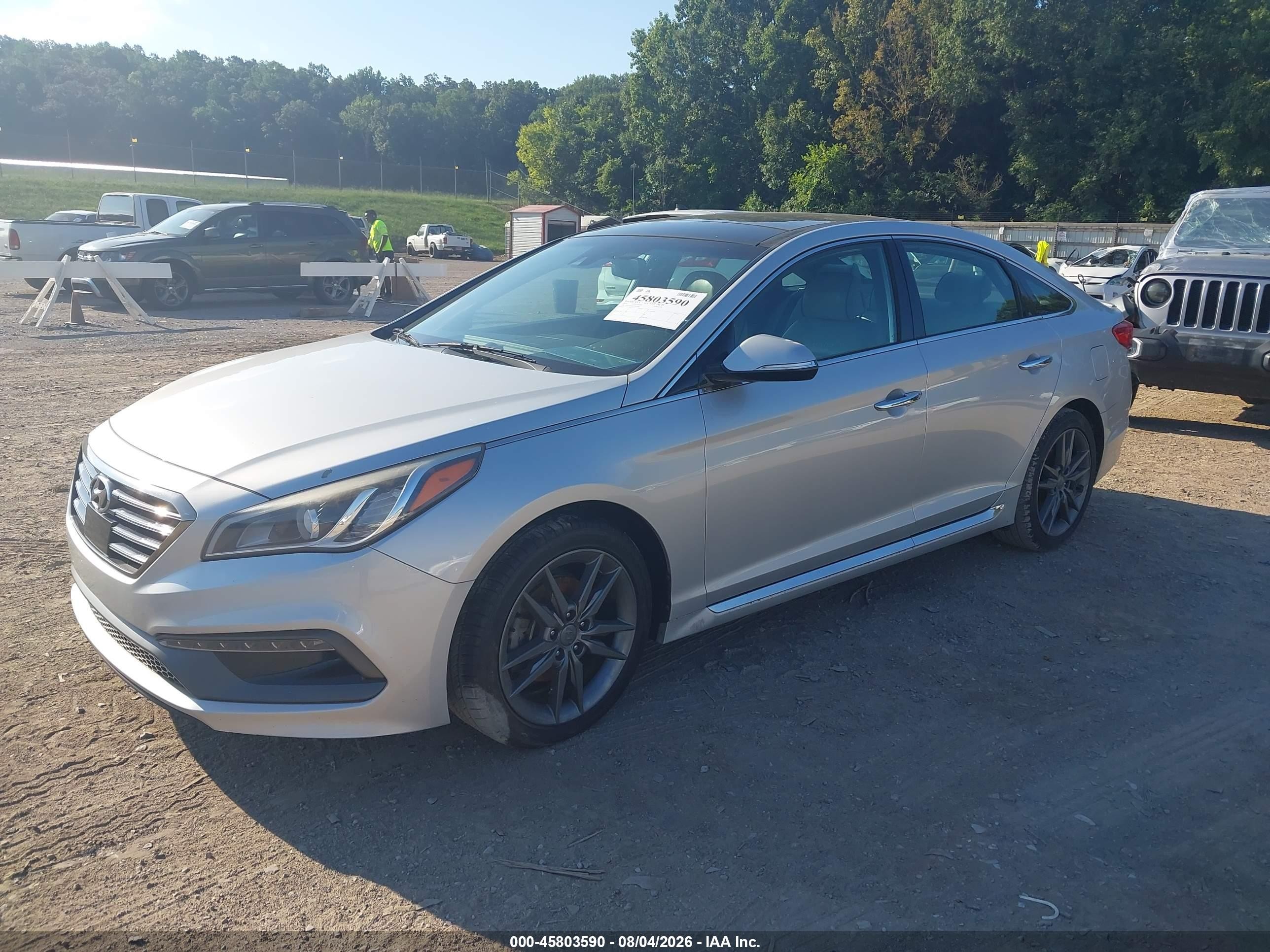 2015 Hyundai Sonata Sport 2.0t Gray vin: 5NPE34AB4FH059830