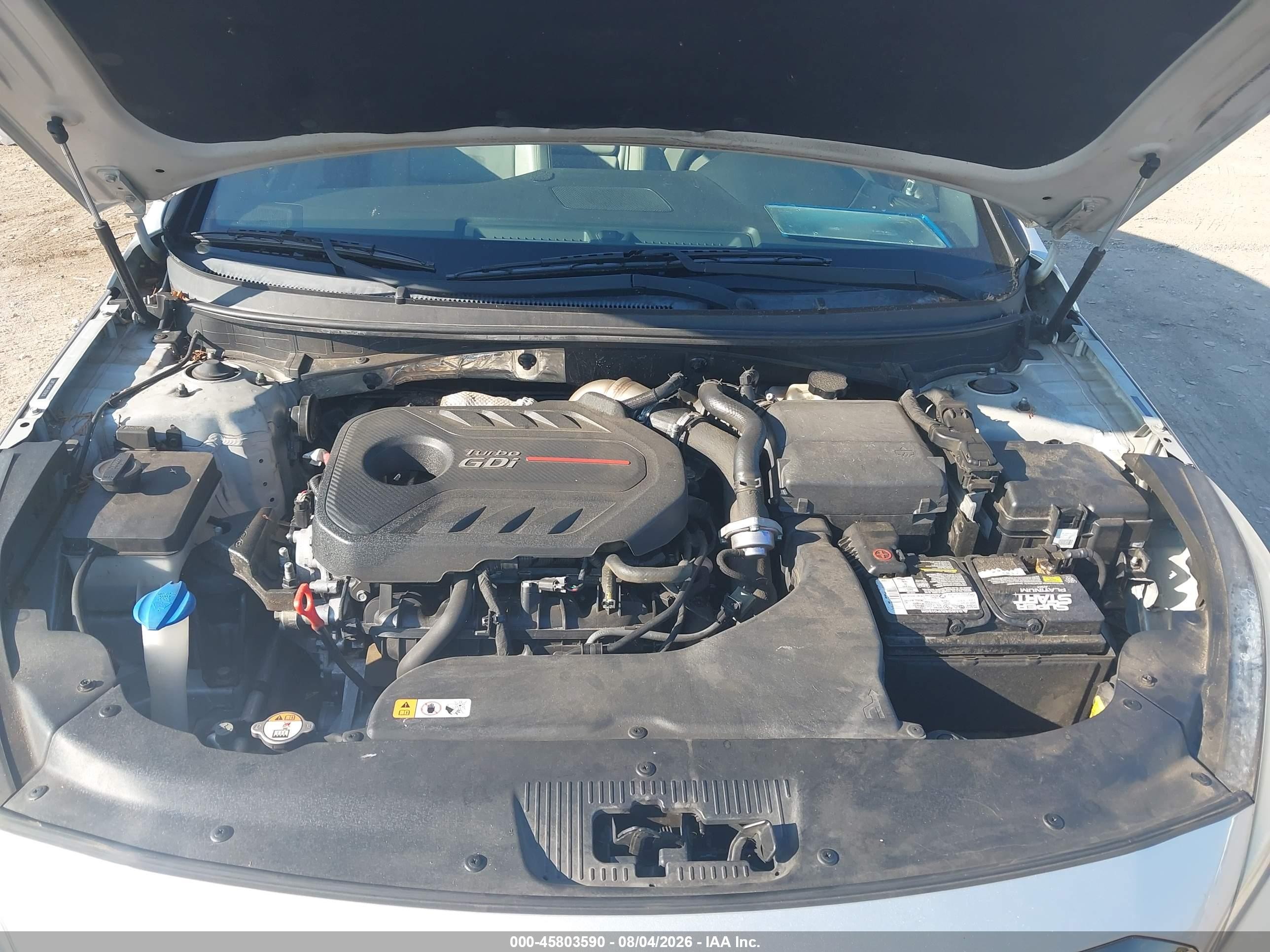 2015 Hyundai Sonata Sport 2.0t Gray vin: 5NPE34AB4FH059830