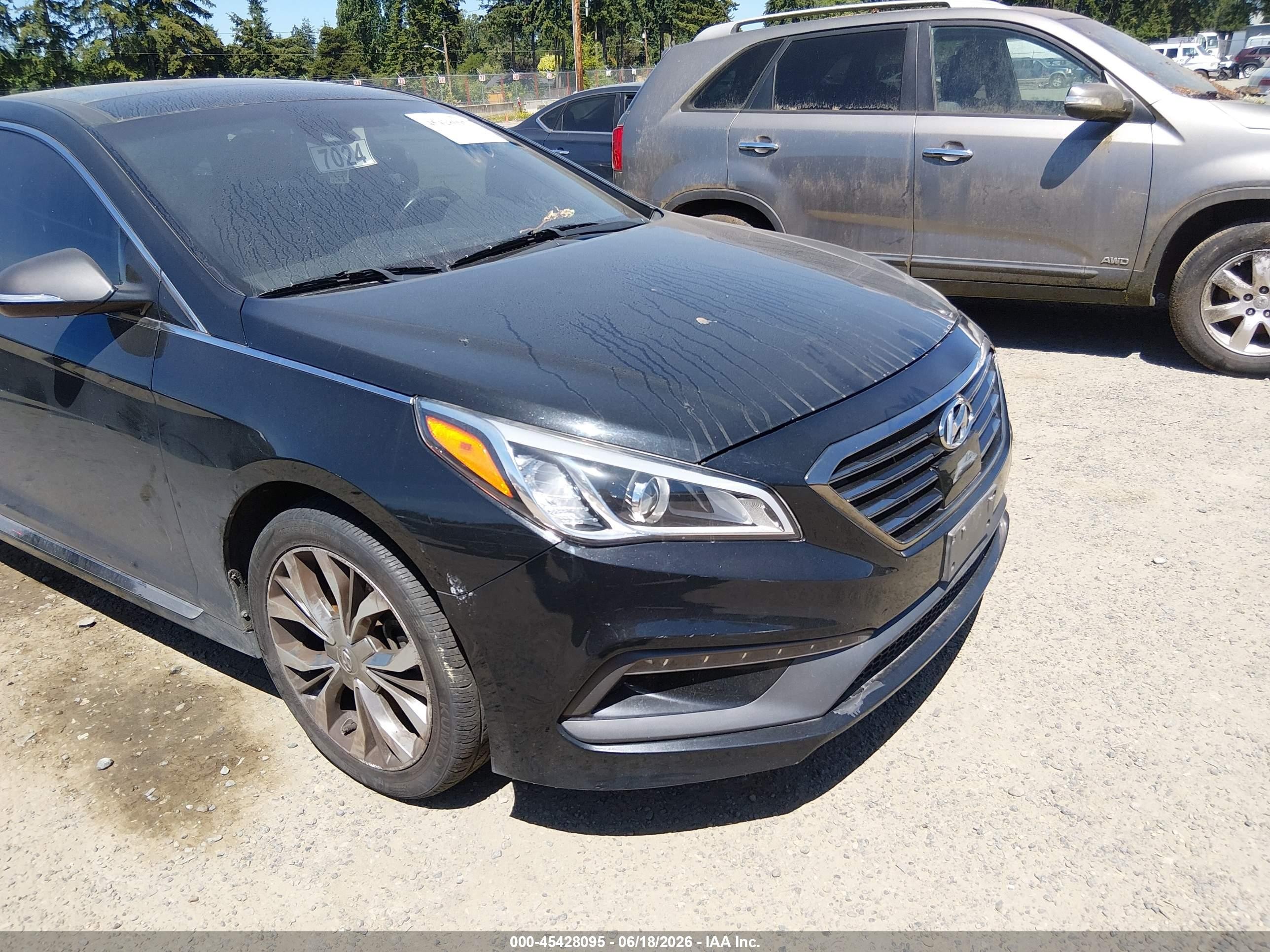2015 Hyundai Sonata Limited 2.0t Black vin: 5NPE34AB4FH123476