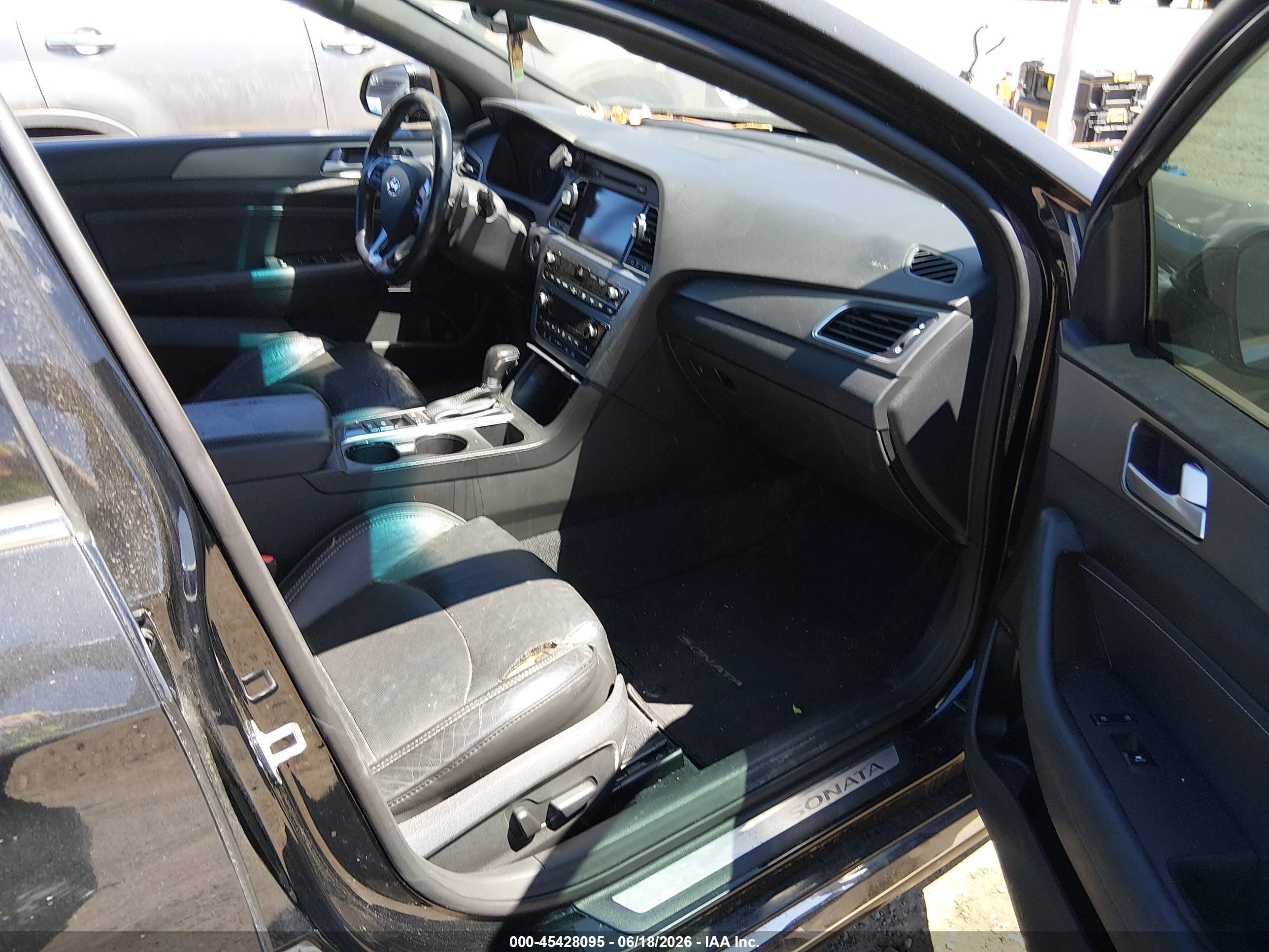 2015 Hyundai Sonata Limited 2.0t Black vin: 5NPE34AB4FH123476