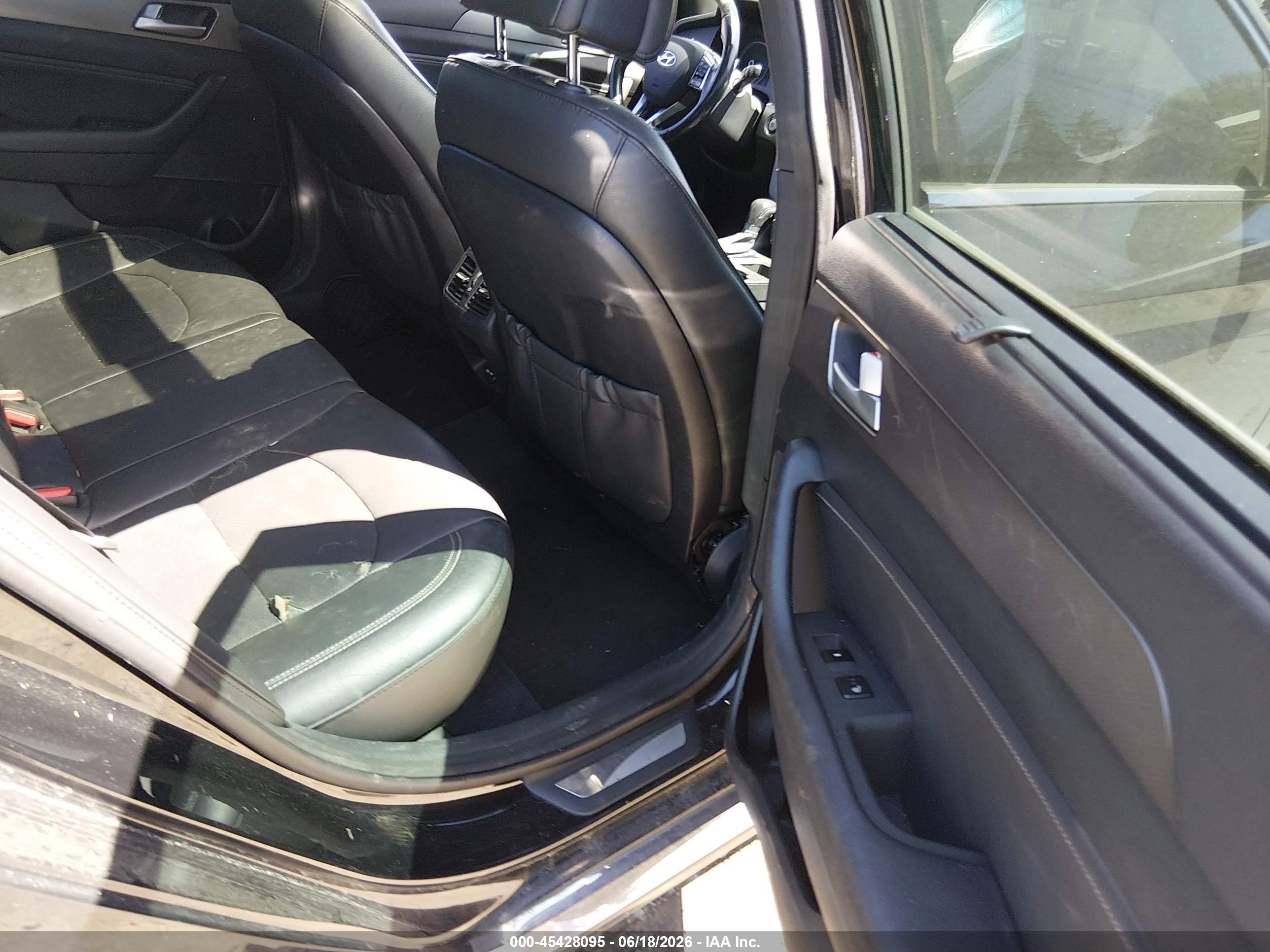 2015 Hyundai Sonata Limited 2.0t Black vin: 5NPE34AB4FH123476