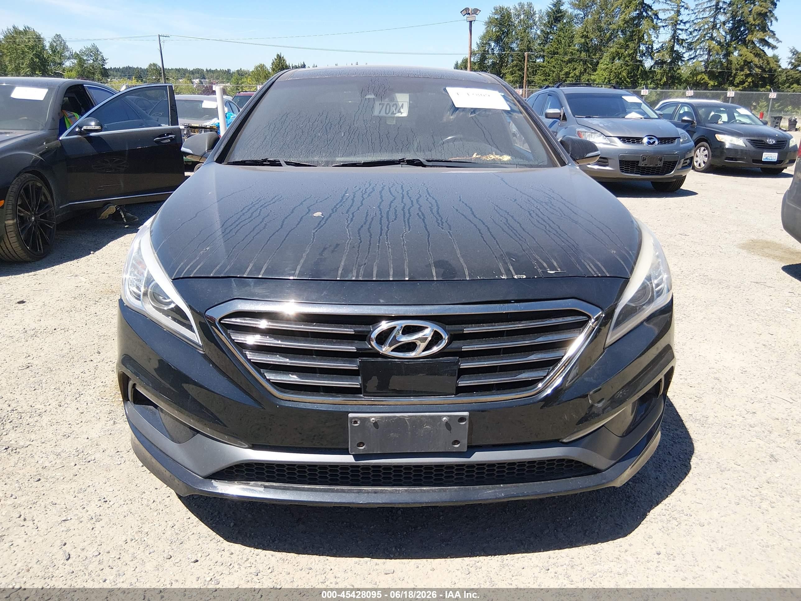 2015 Hyundai Sonata Limited 2.0t Black vin: 5NPE34AB4FH123476