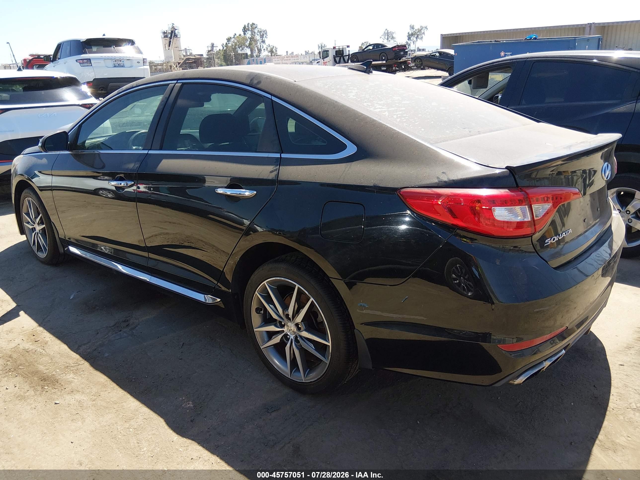 2015 Hyundai Sonata Sport 2.0t Black vin: 5NPE34AB4FH160740