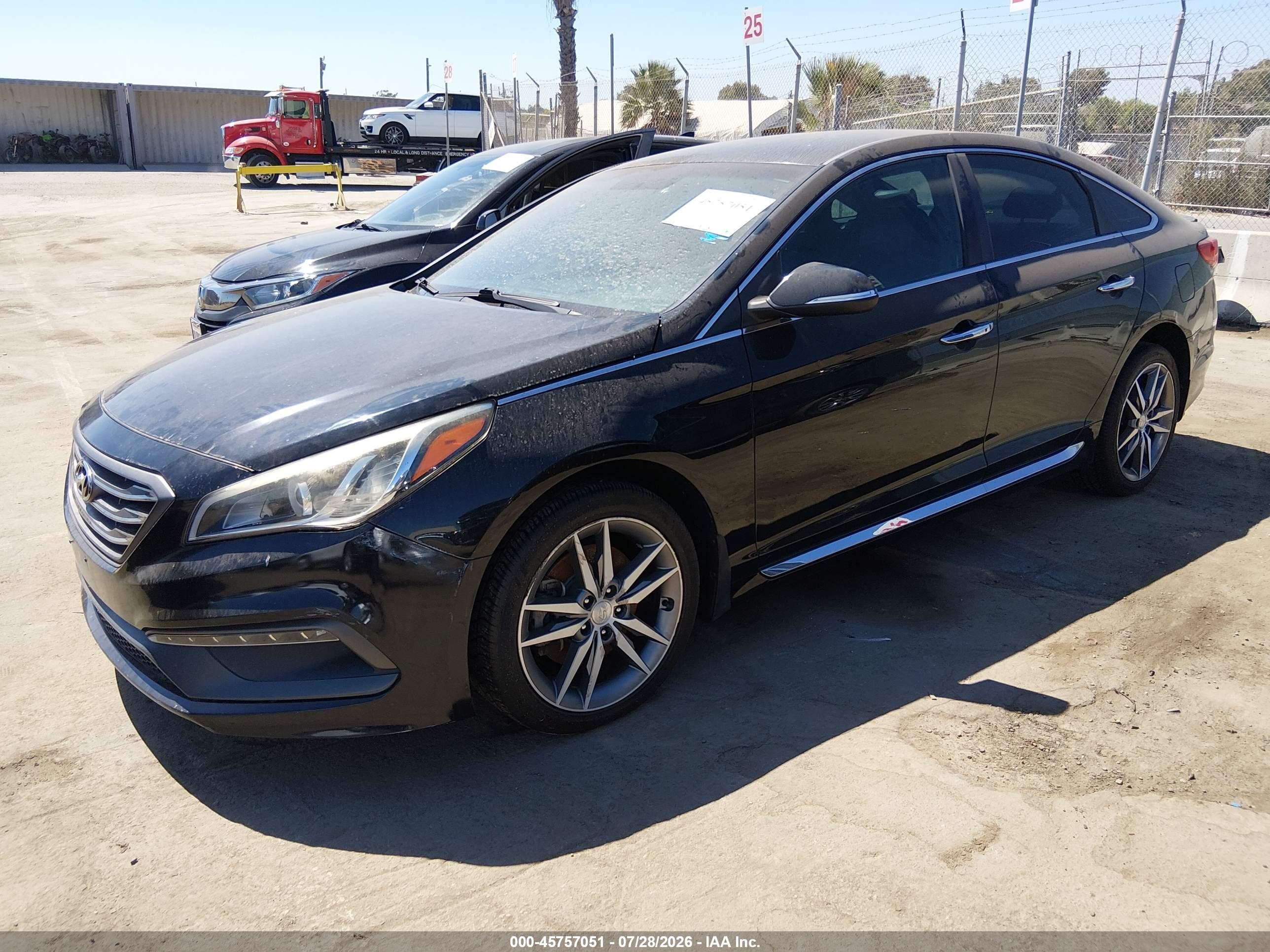 2015 Hyundai Sonata Sport 2.0t Black vin: 5NPE34AB4FH160740