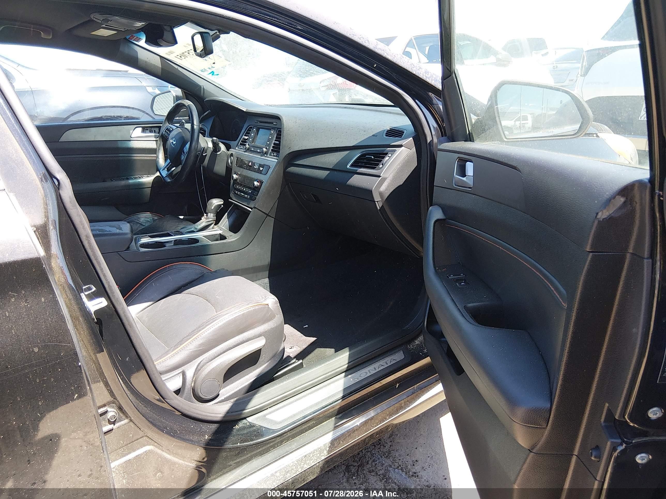 2015 Hyundai Sonata Sport 2.0t Black vin: 5NPE34AB4FH160740