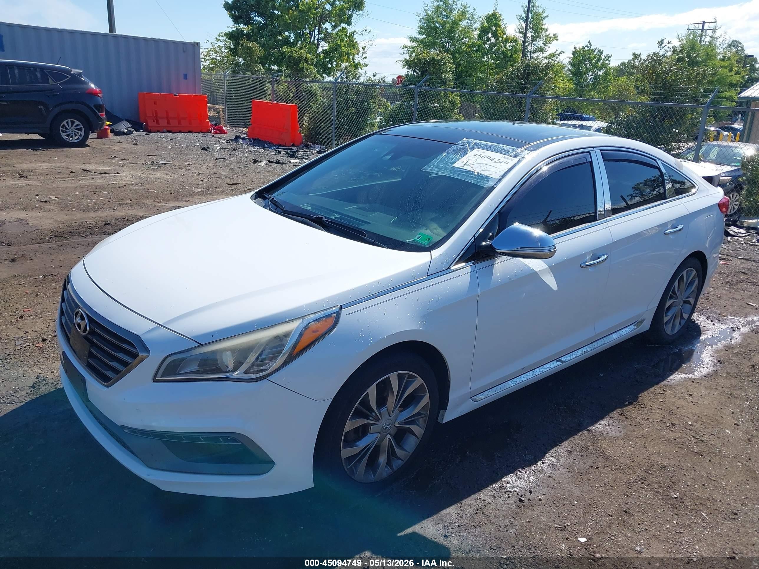 2015 Hyundai Sonata Limited 2.0t White vin: 5NPE34AB4FH180745
