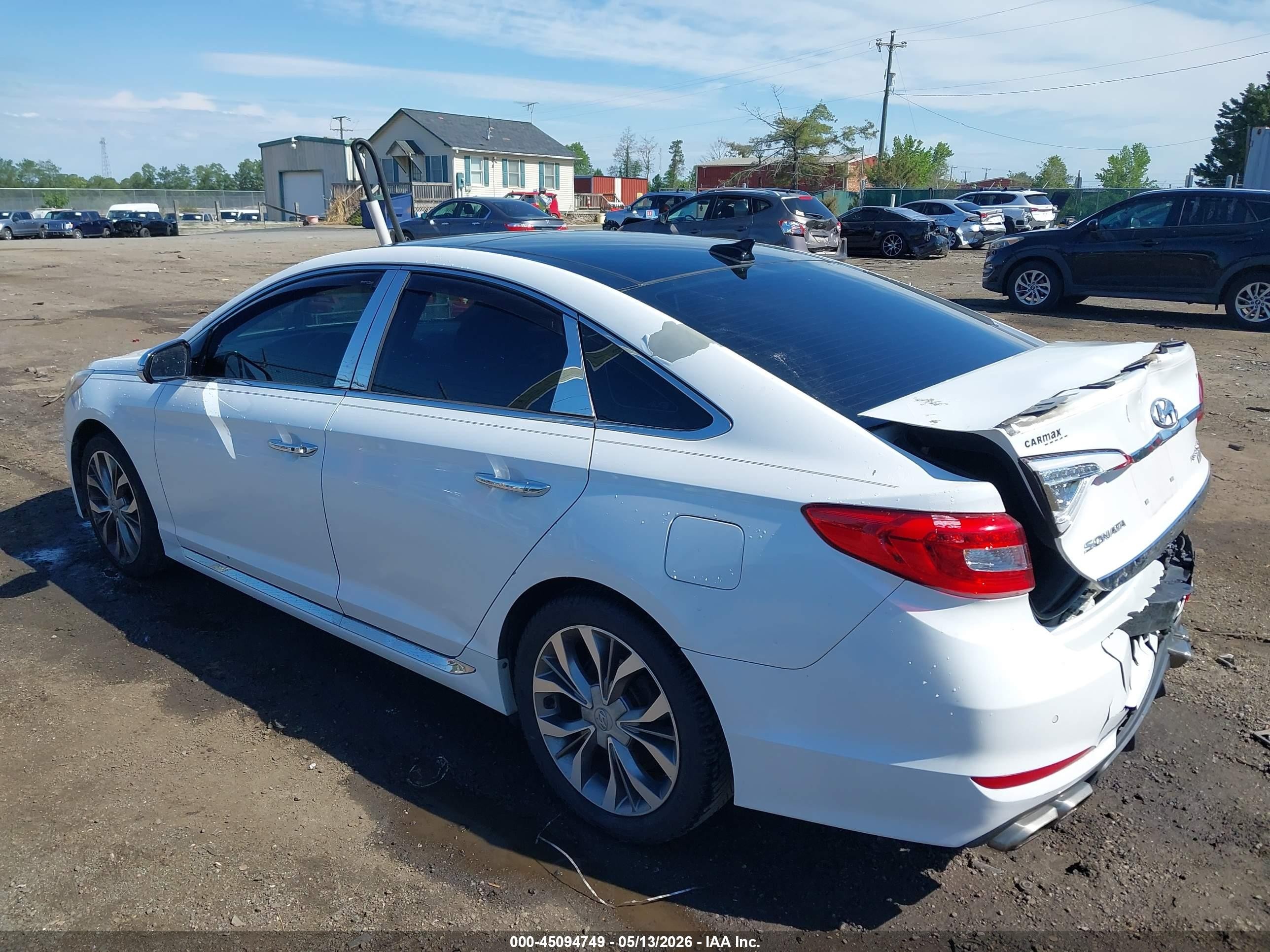 2015 Hyundai Sonata Limited 2.0t White vin: 5NPE34AB4FH180745