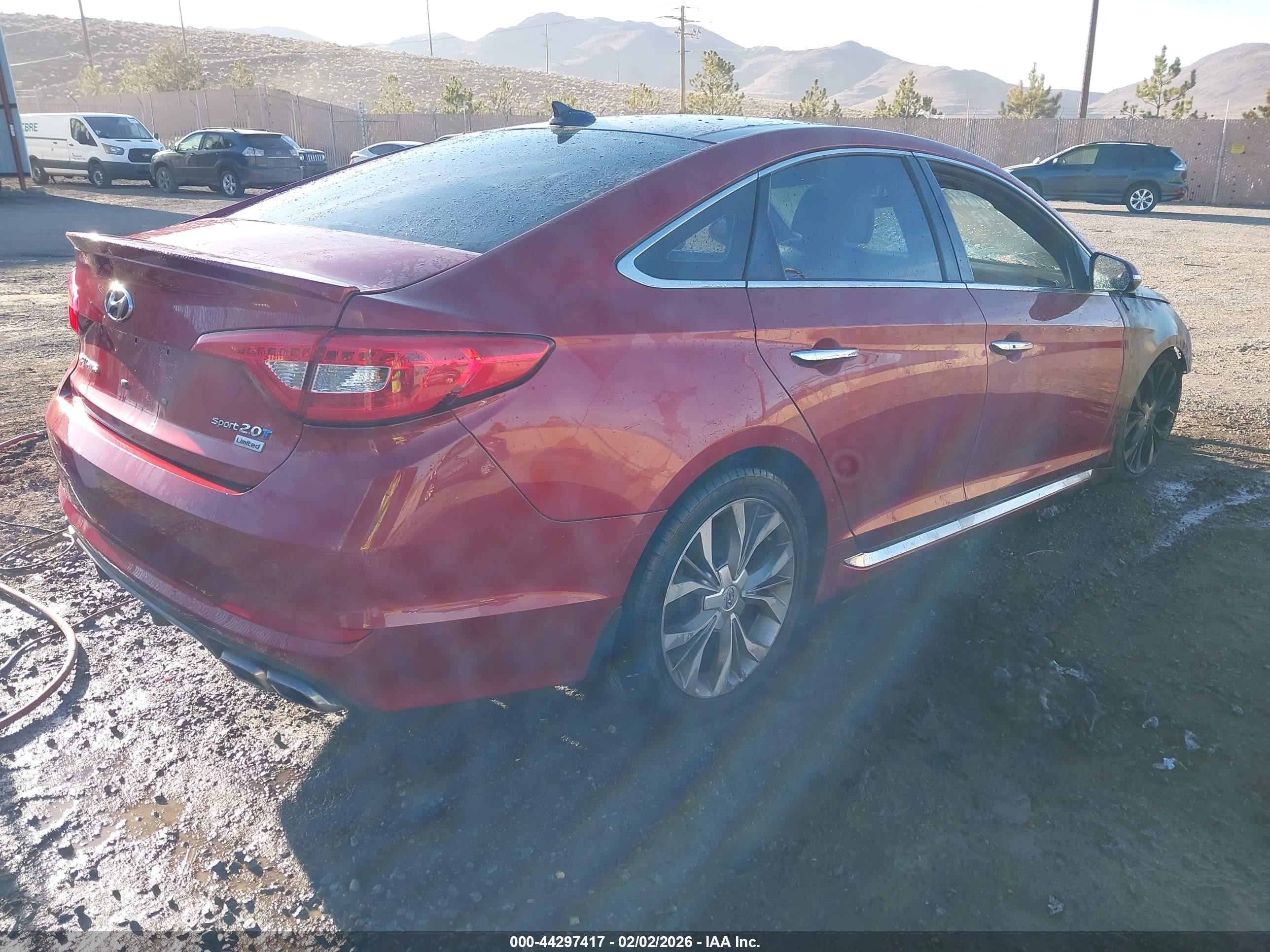 2015 Hyundai Sonata Limited 2.0t Red vin: 5NPE34AB4FH196606