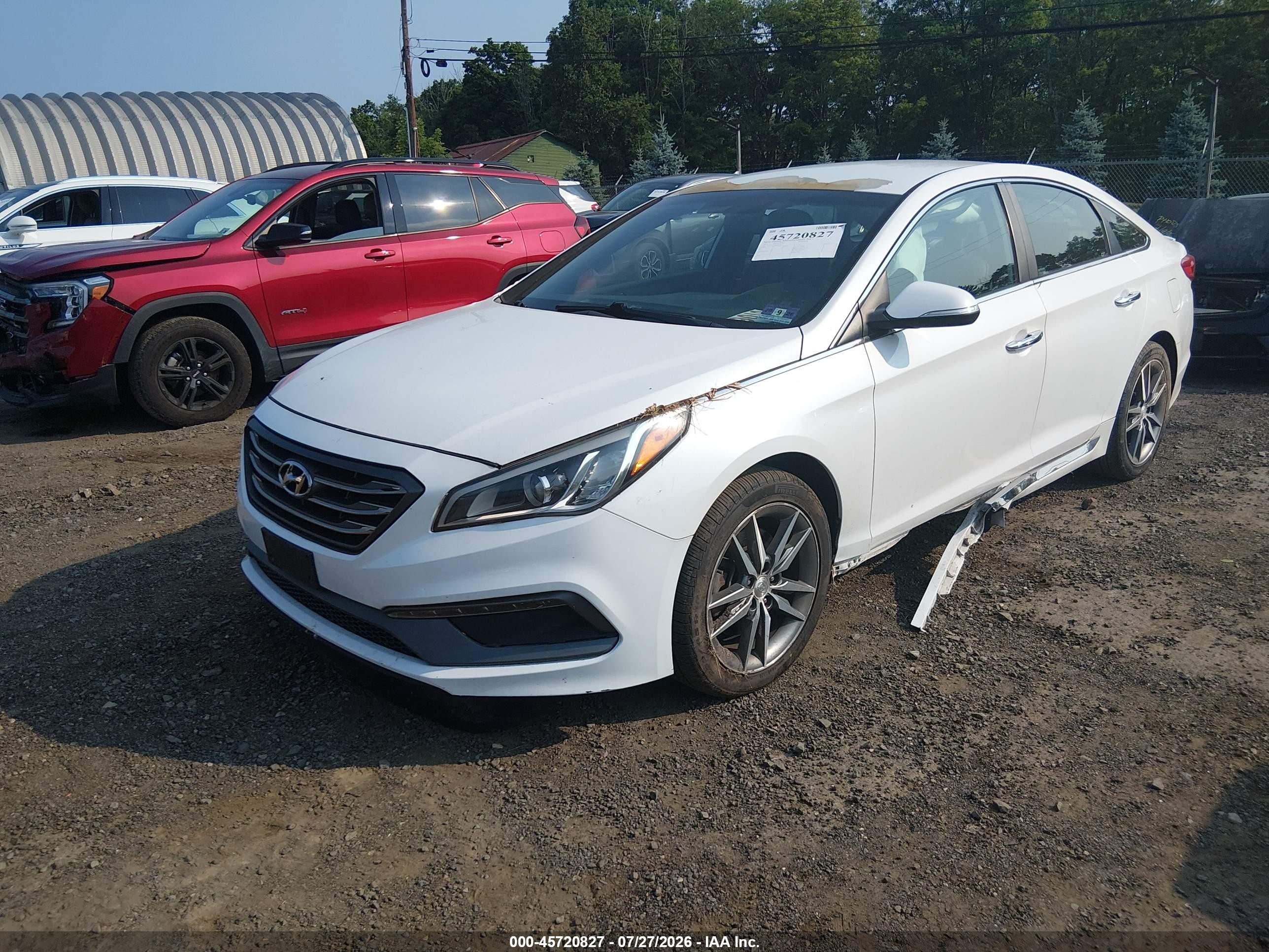 2015 Hyundai Sonata Sport 2.0t Белый vin: 5NPE34AB4FH245609
