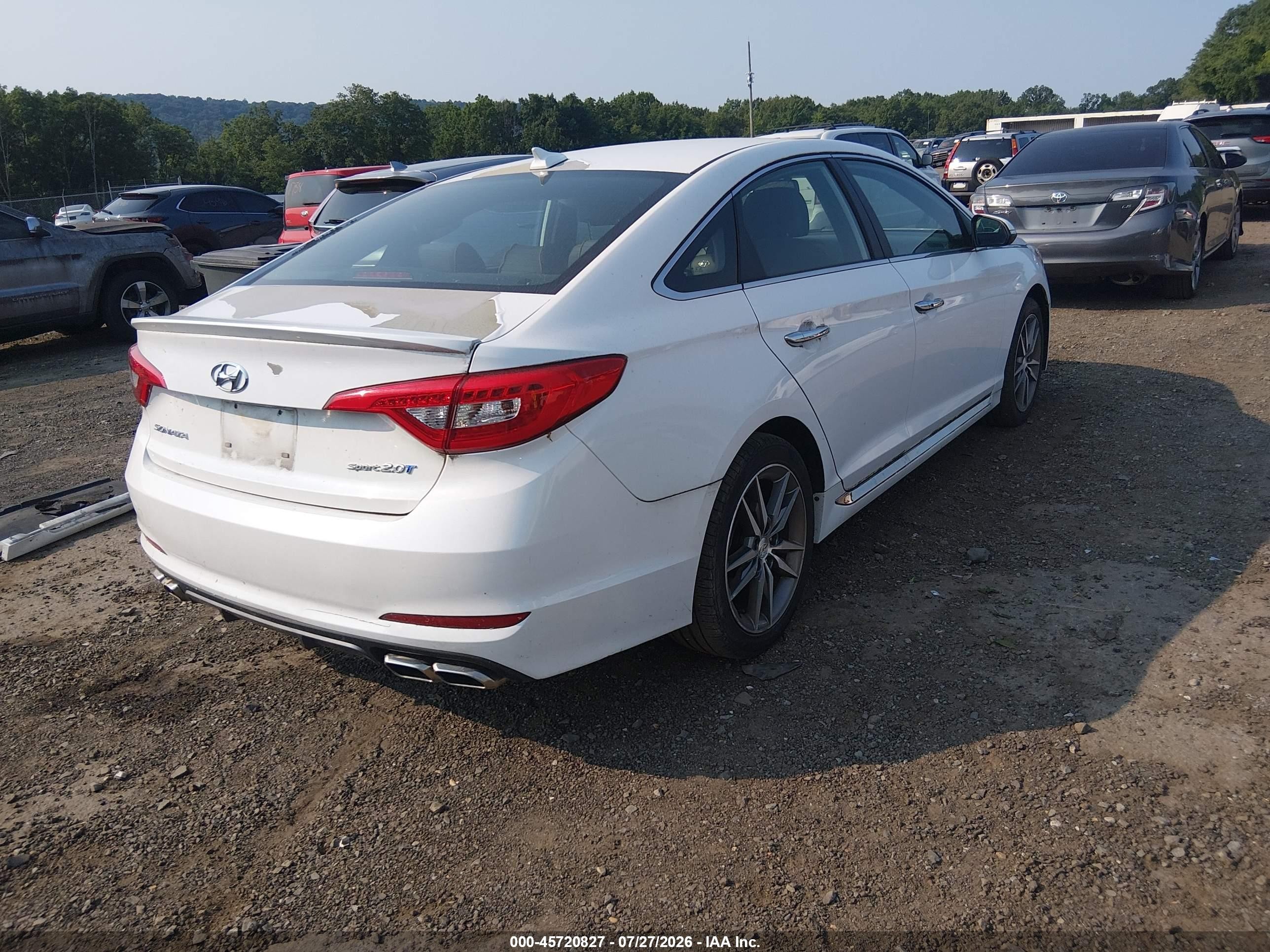 2015 Hyundai Sonata Sport 2.0t Белый vin: 5NPE34AB4FH245609