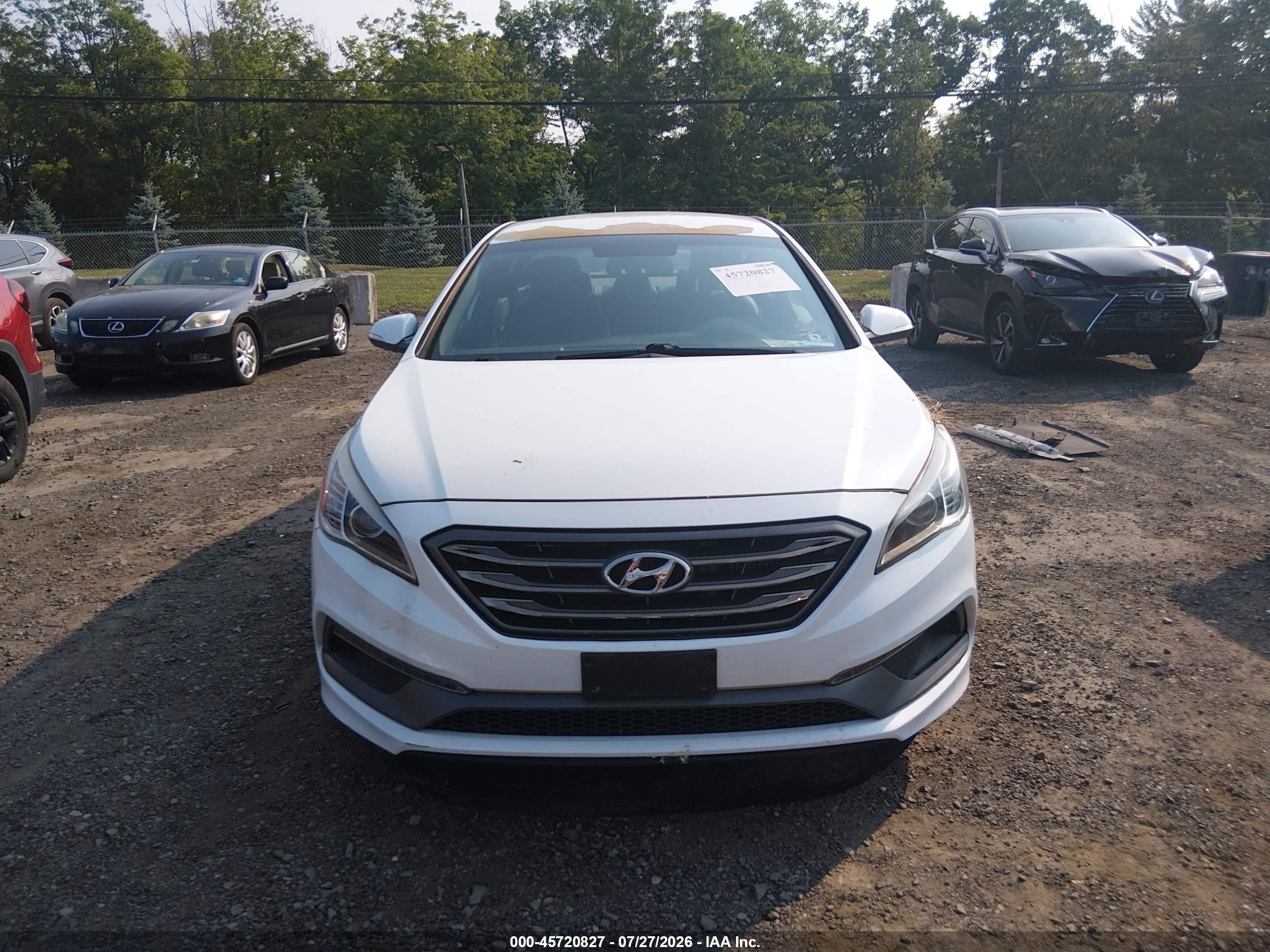 2015 Hyundai Sonata Sport 2.0t Белый vin: 5NPE34AB4FH245609