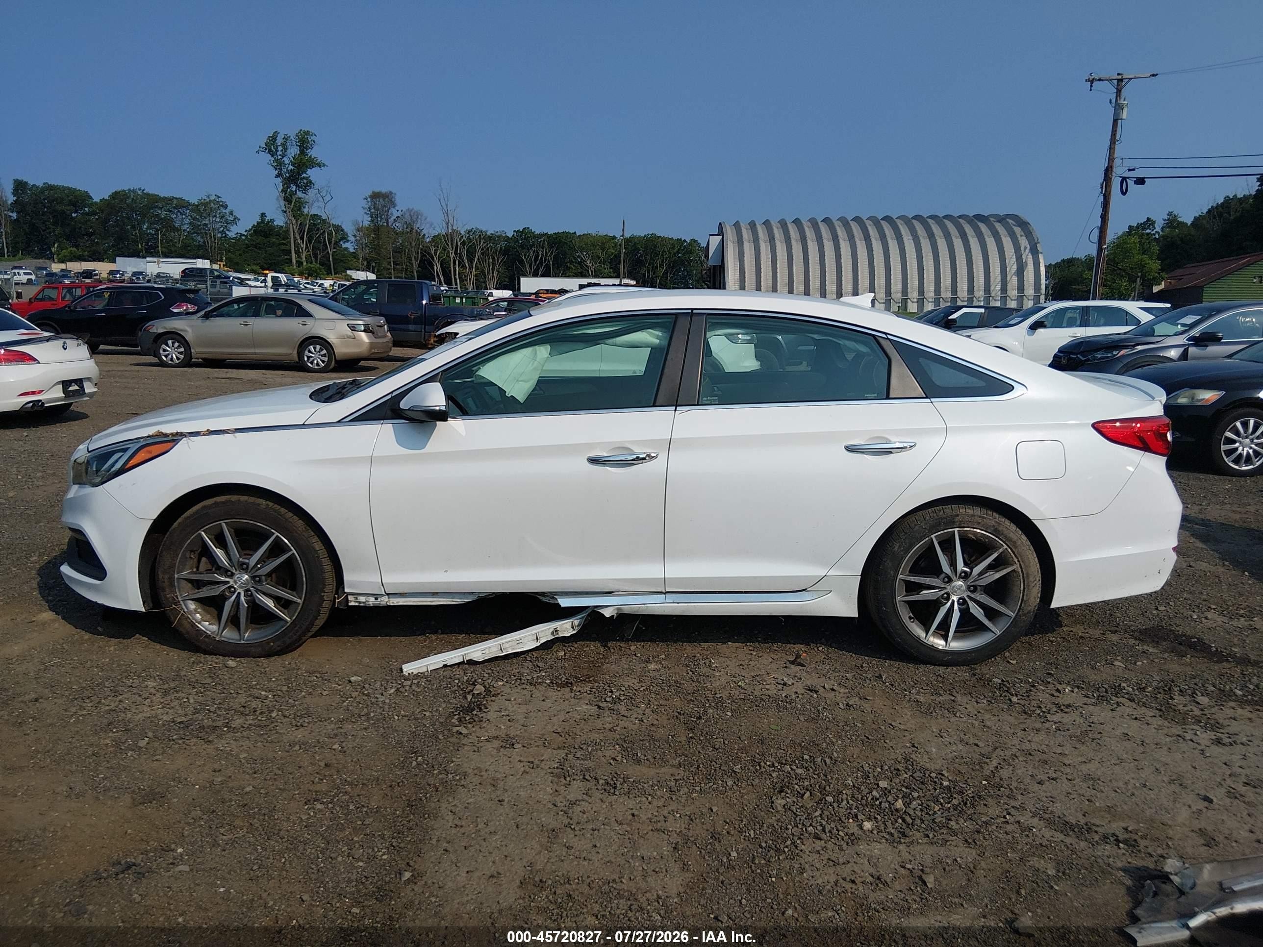 2015 Hyundai Sonata Sport 2.0t Белый vin: 5NPE34AB4FH245609