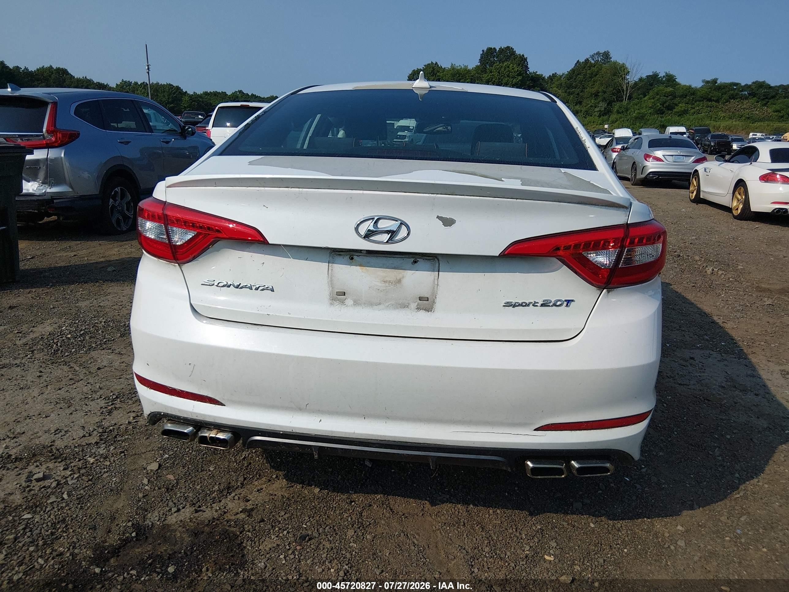 2015 Hyundai Sonata Sport 2.0t Белый vin: 5NPE34AB4FH245609