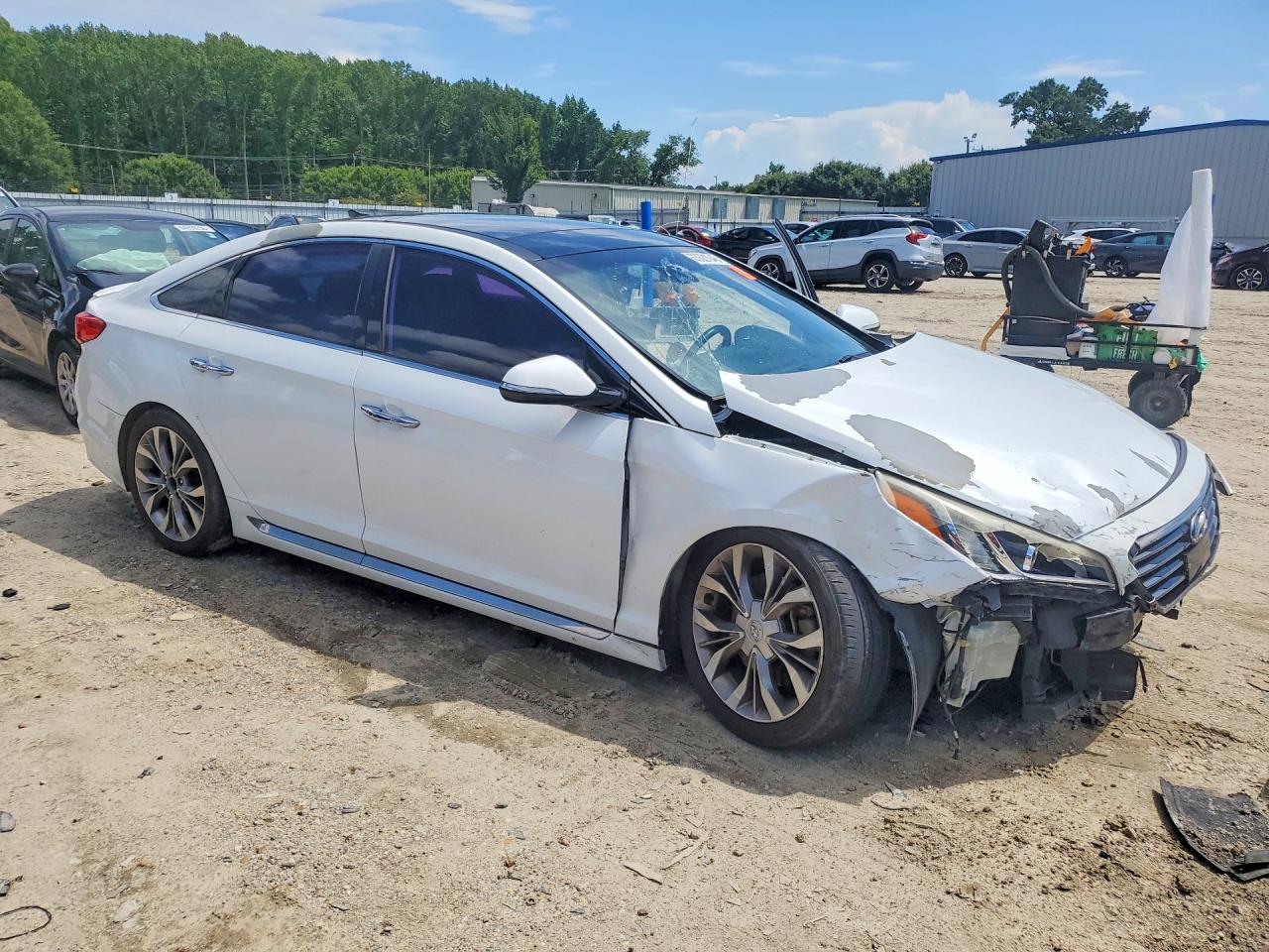 2015 Hyundai Sonata Limited 2.0t White vin: 5NPE34AB4FH249322
