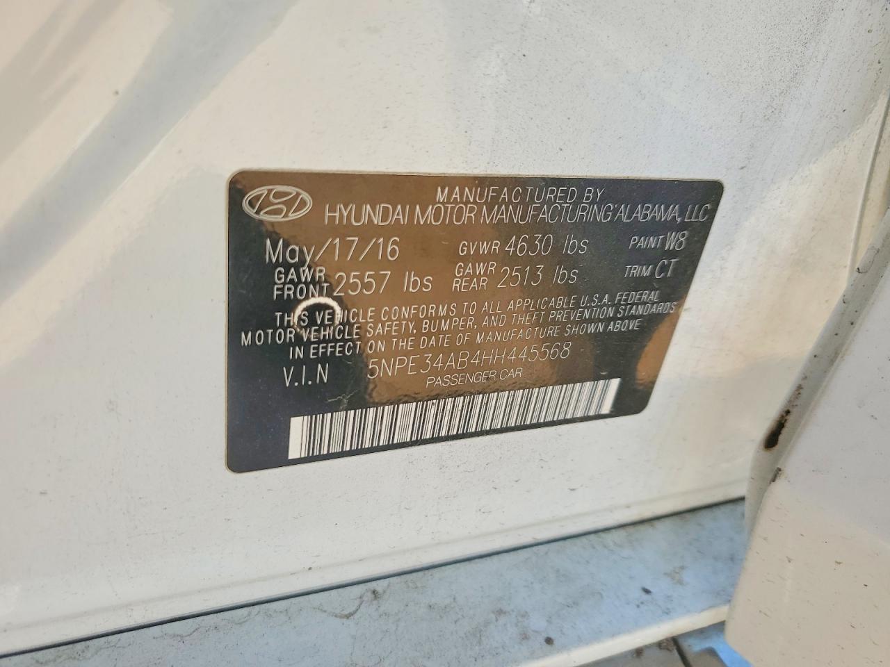 2017 Hyundai Sonata Sport 2.0t Белый vin: 5NPE34AB4HH445568