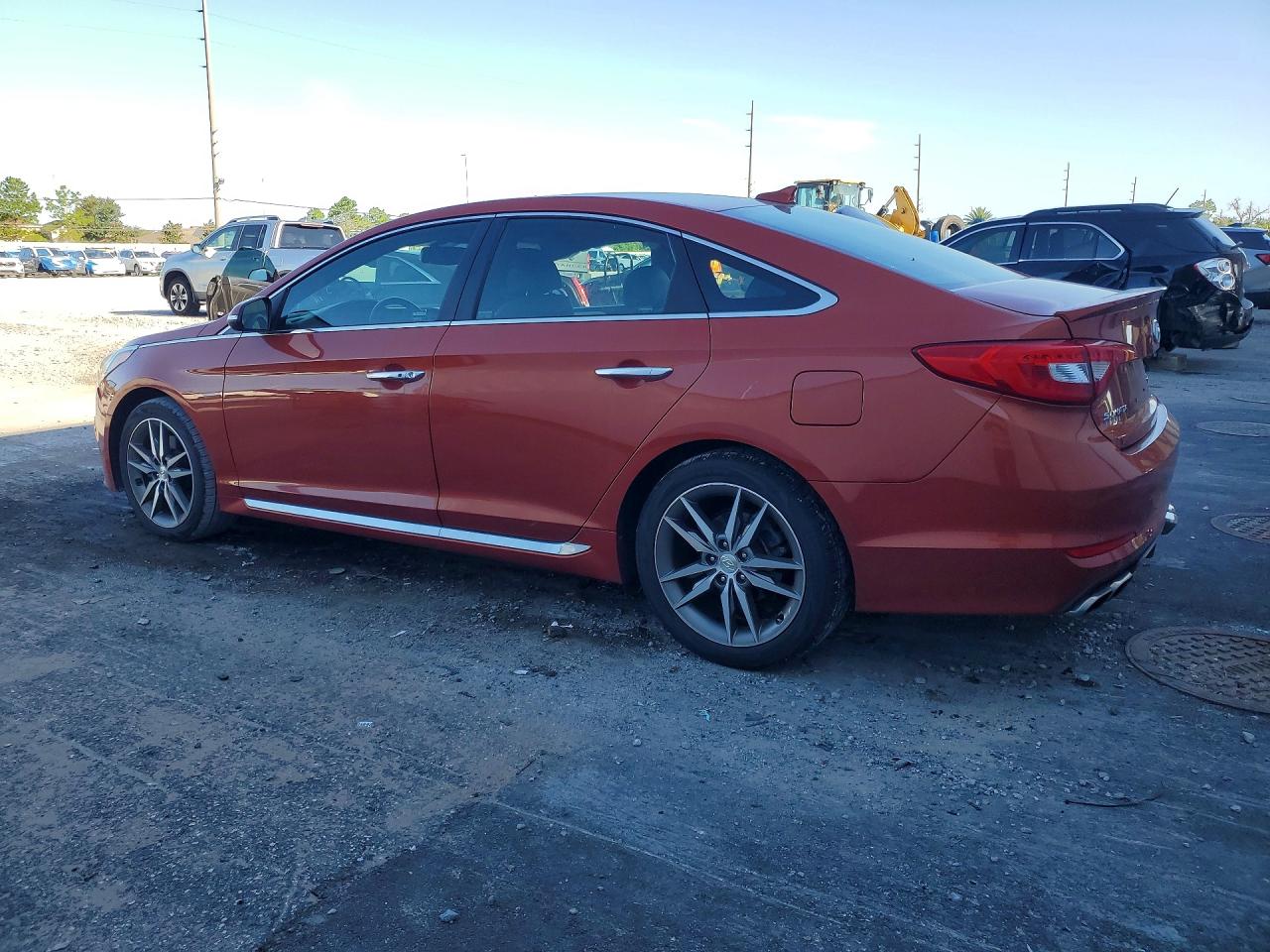 2015 Hyundai Sonata Sport 2.0t Red vin: 5NPE34AB5FH048898