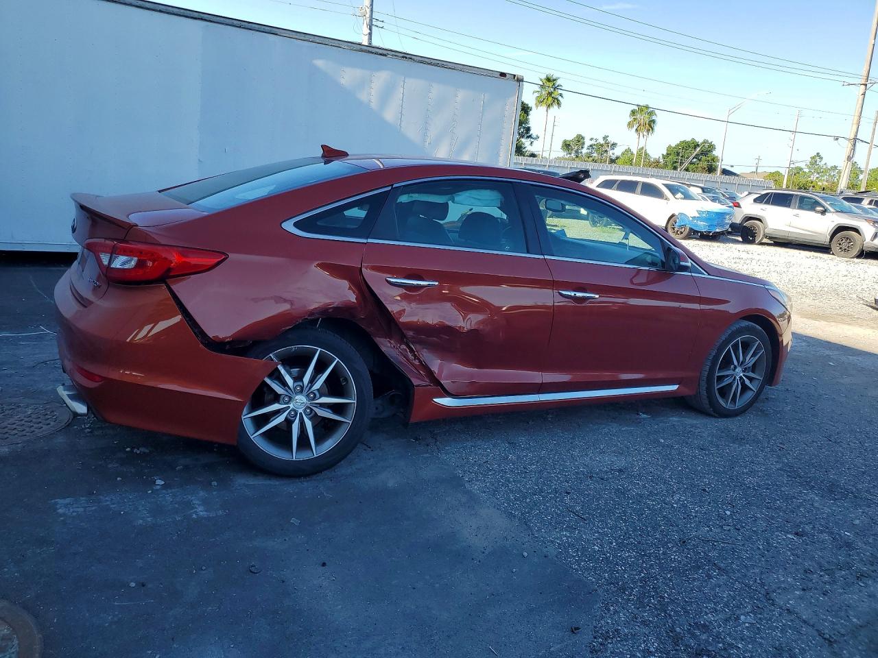 2015 Hyundai Sonata Sport 2.0t Red vin: 5NPE34AB5FH048898