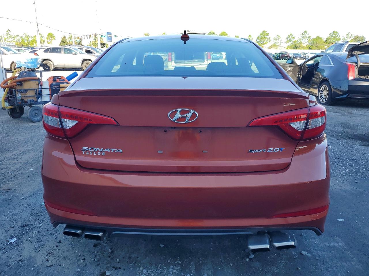 2015 Hyundai Sonata Sport 2.0t Red vin: 5NPE34AB5FH048898