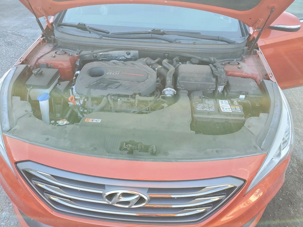 2015 Hyundai Sonata Sport 2.0t Red vin: 5NPE34AB5FH048898