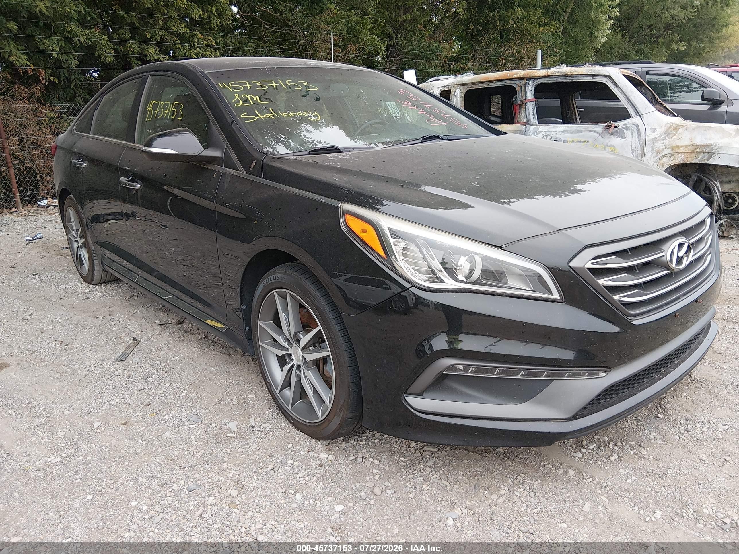 2015 Hyundai Sonata Sport 2.0t Black vin: 5NPE34AB5FH092464