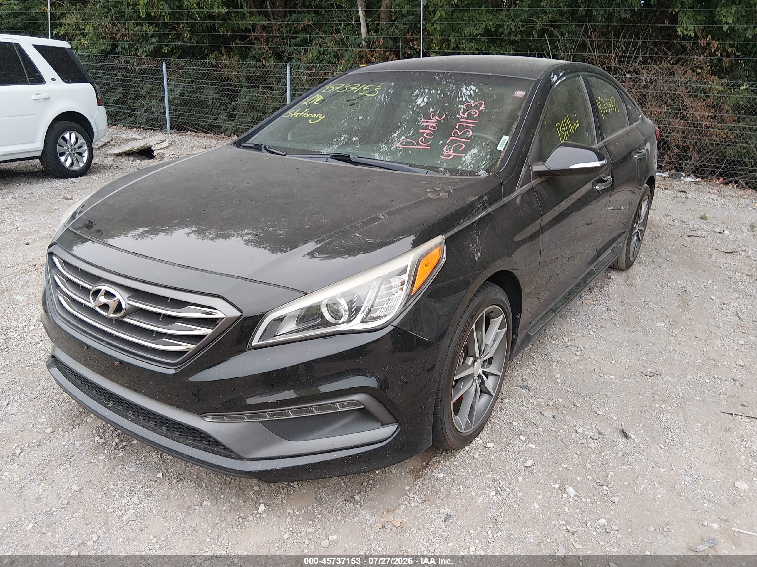 2015 Hyundai Sonata Sport 2.0t Black vin: 5NPE34AB5FH092464