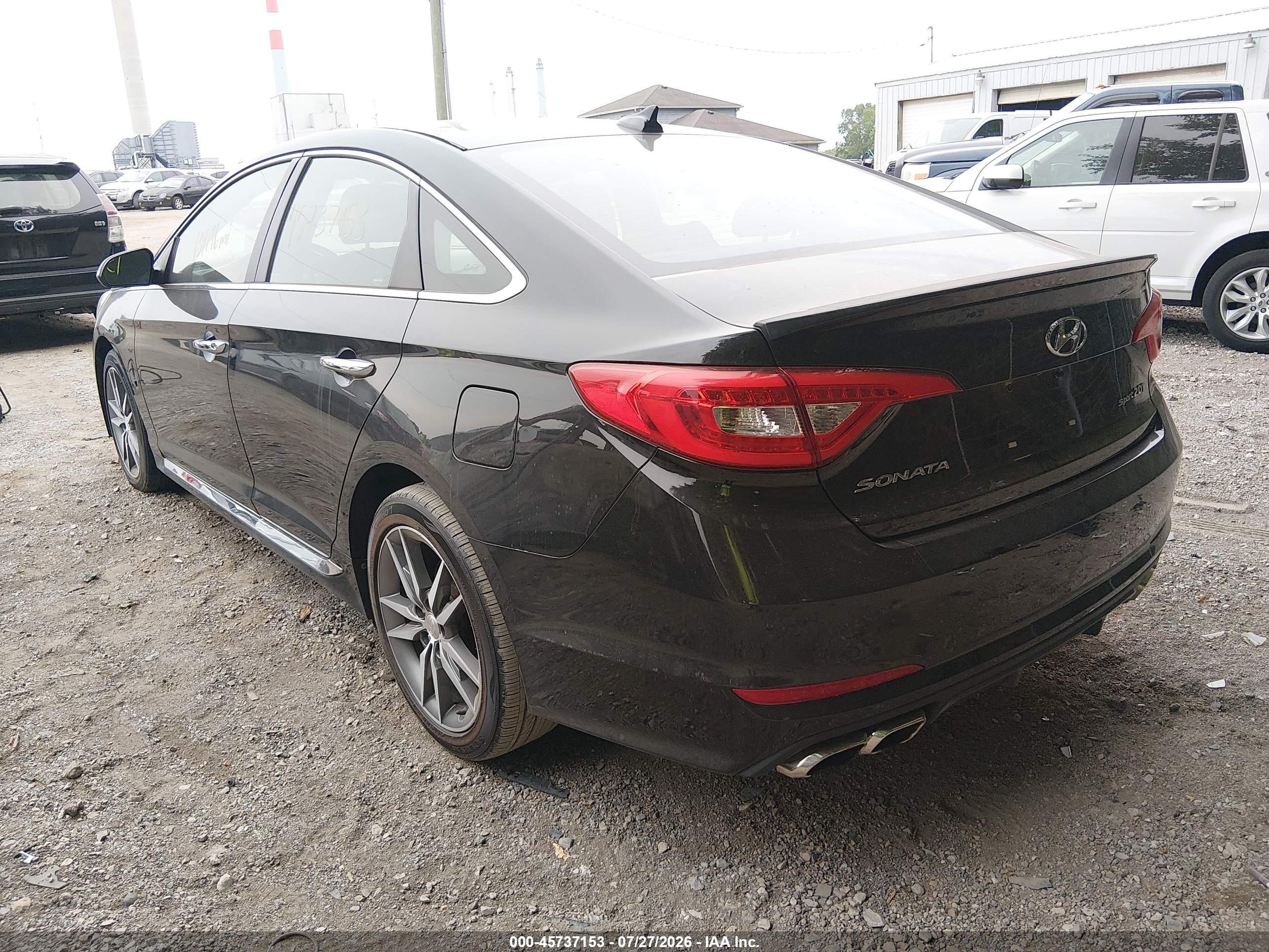 2015 Hyundai Sonata Sport 2.0t Black vin: 5NPE34AB5FH092464
