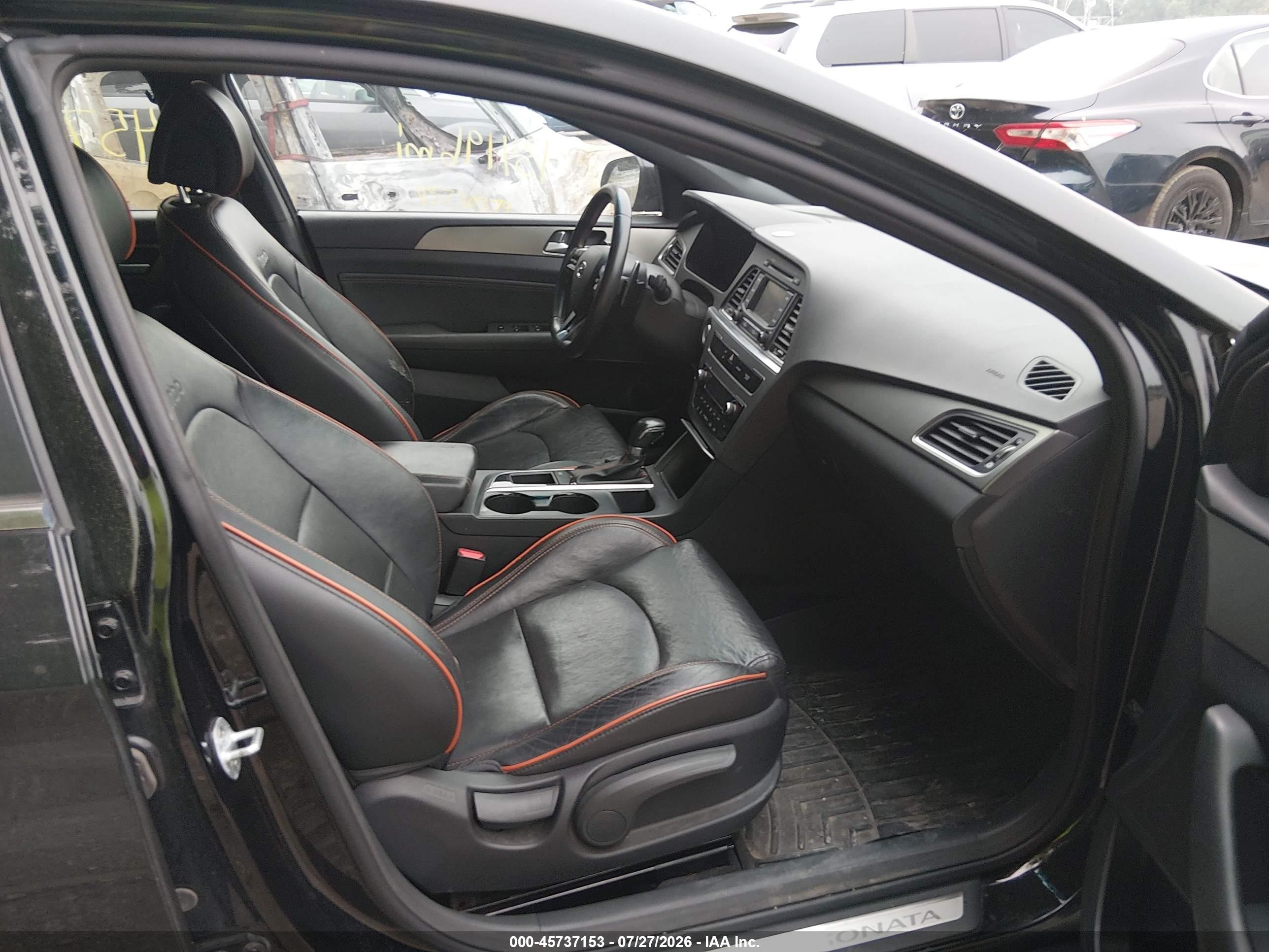 2015 Hyundai Sonata Sport 2.0t Black vin: 5NPE34AB5FH092464