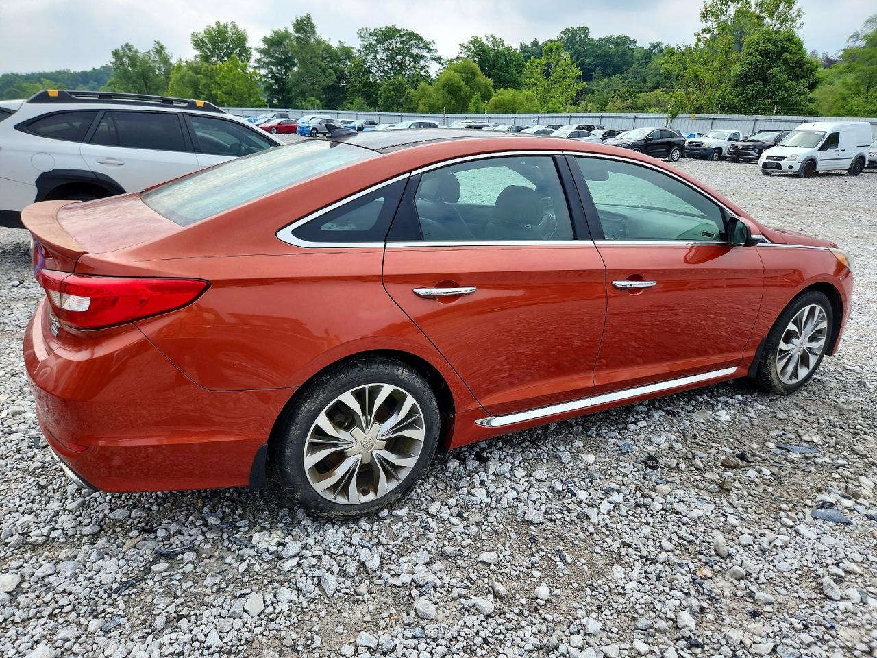2015 Hyundai Sonata Limited 2.0t Orange vin: 5NPE34AB5FH135488