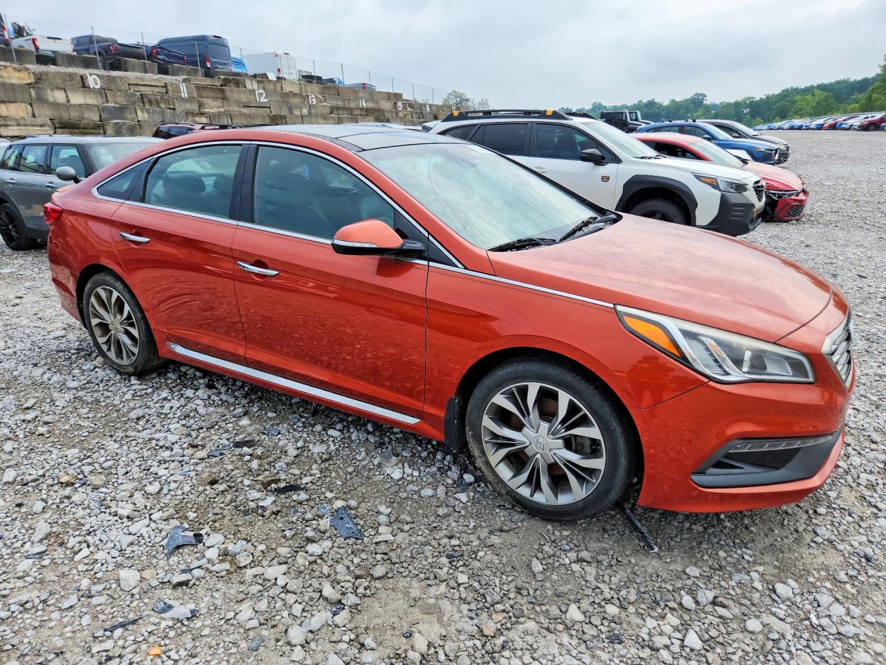 2015 Hyundai Sonata Limited 2.0t Orange vin: 5NPE34AB5FH135488